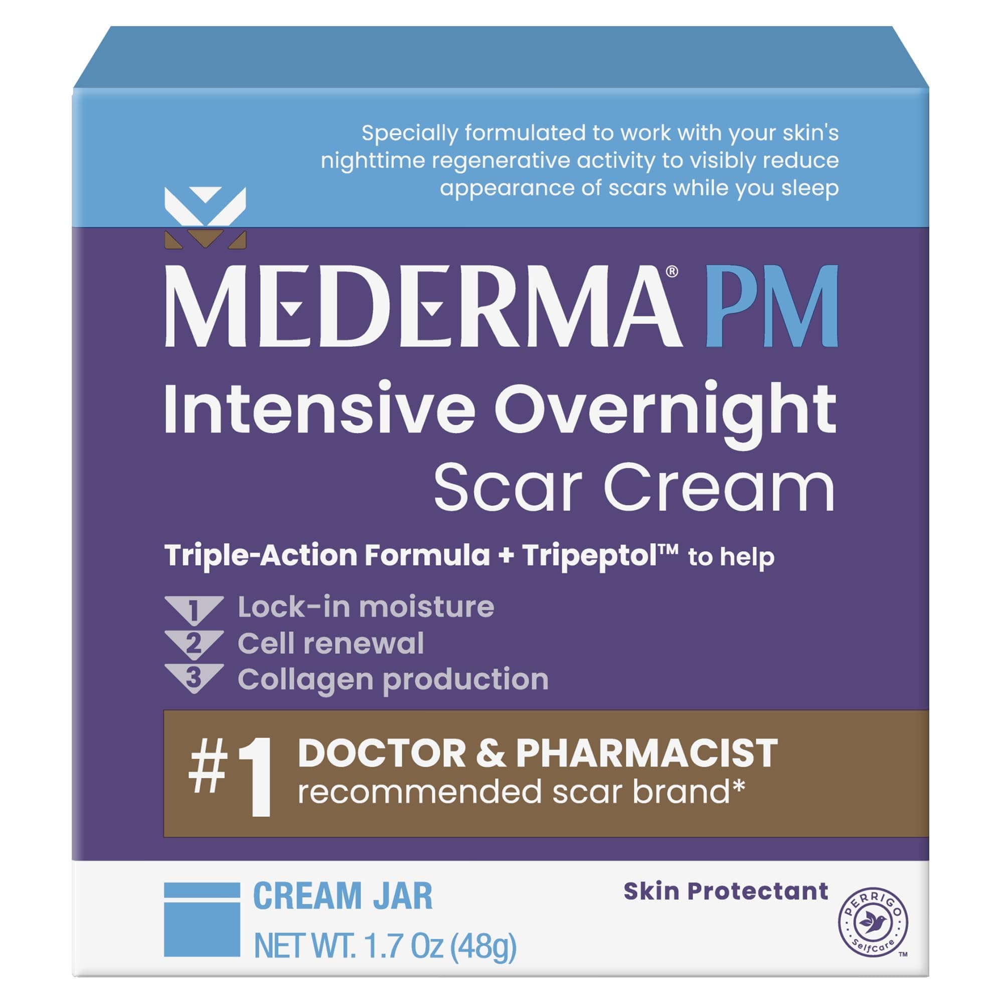 PM Intensive Overnight Scar Cream - Advanced Scar Treatment with Tripeptol, Works While You Sleep