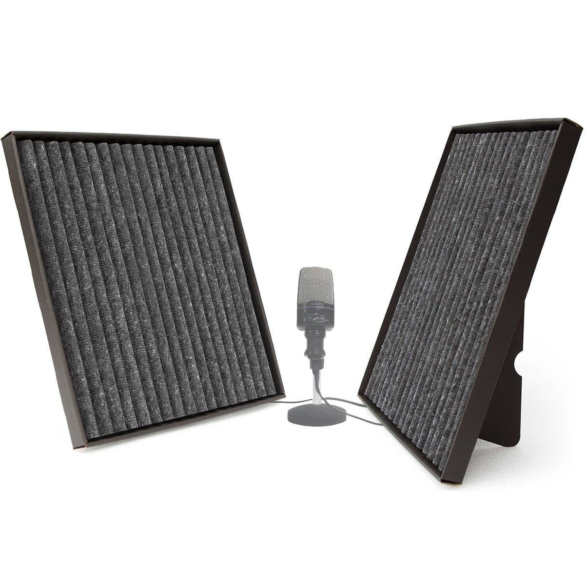 Soundwave Squares: Use this pair of acoustic panels to fine tune the acoustics of your recording studio or listening room and they look smart, too. They're made from charcoal gray corrugated polyester fiber. You get 2 panels D. 60 cm x 60 cm (23.5 x 23.5 inches)