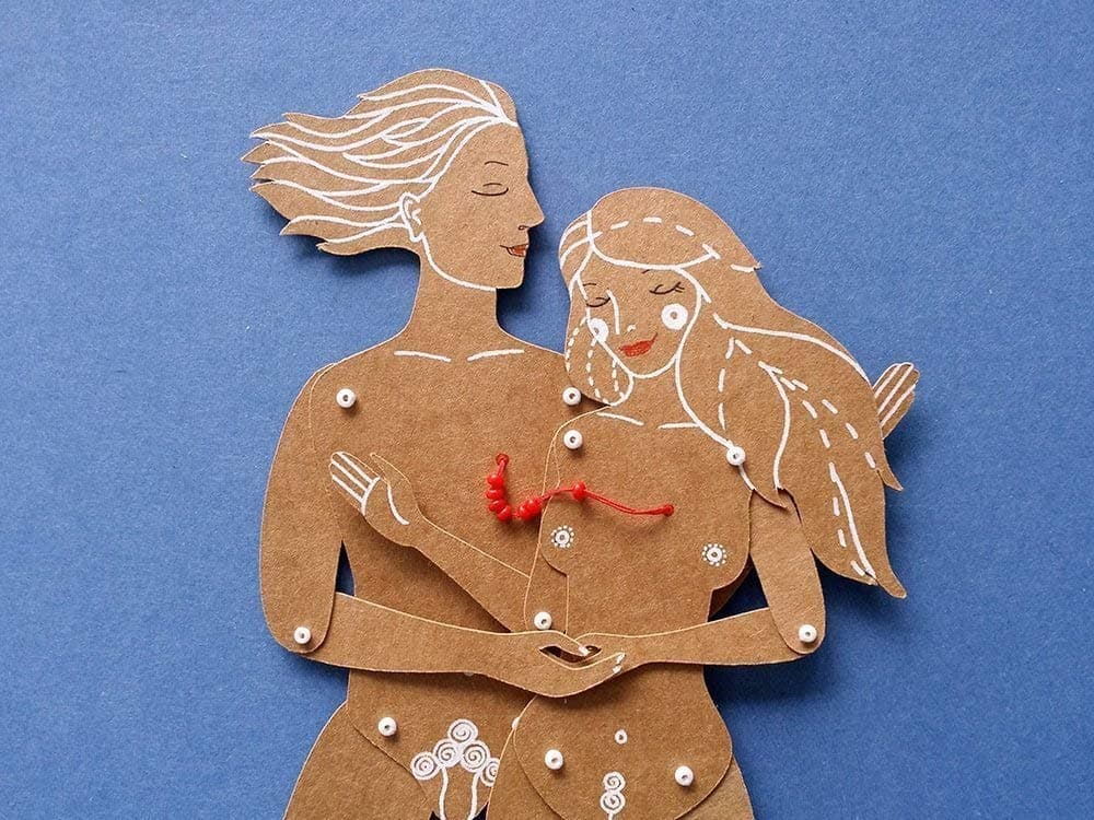 Lovers articulated paper dolls, hand painted couple paper puppets with movable parts, Valentine's and anniversary gift