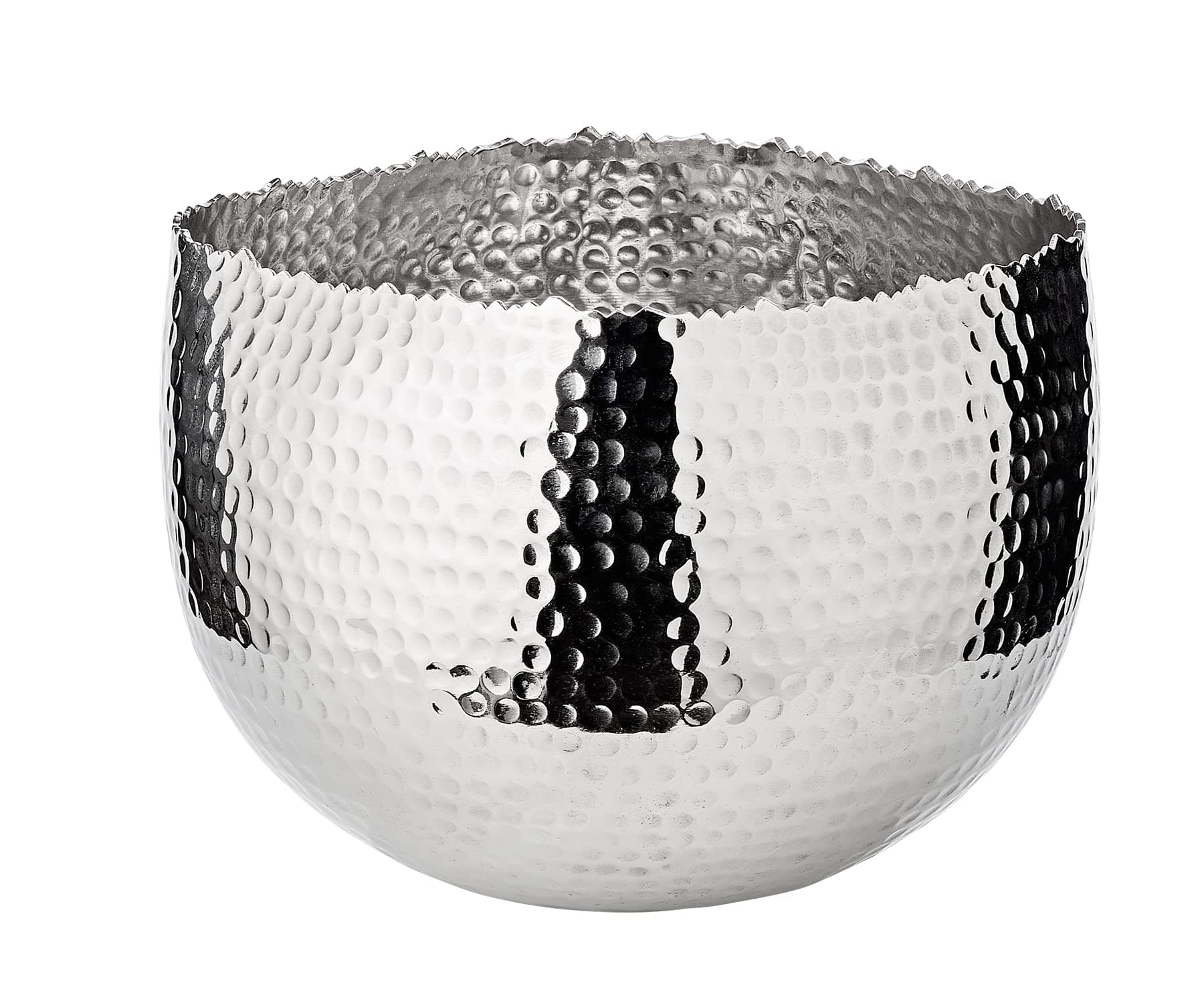 Edzard Flower planter Tampa, aluminium, nickel-plated, 9,8 x 9,8 in, height 7,5 in