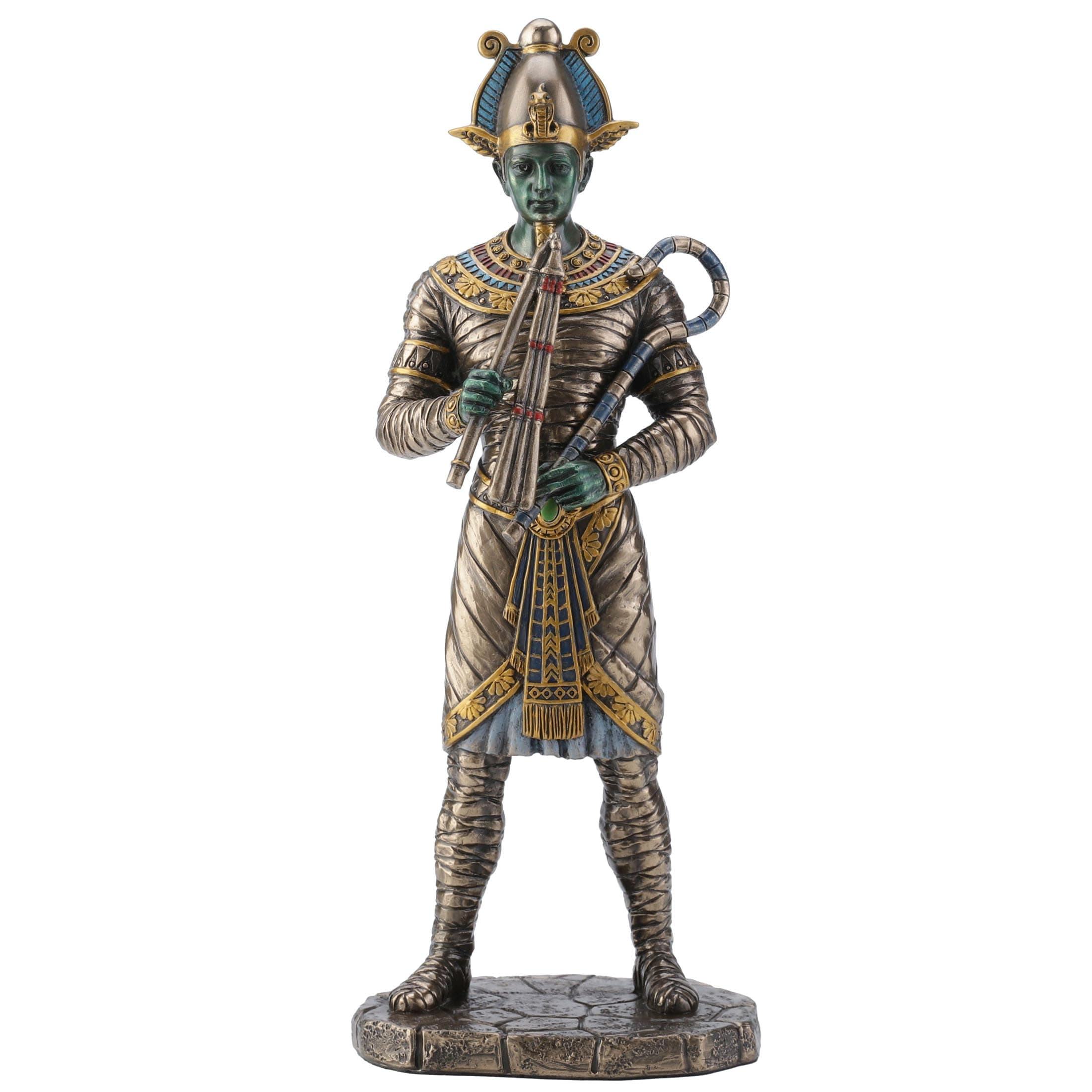 10 5/8 Inch Osiris Ancient Egyptian God of The Dead Cold Cast Resin Antique Bronze Finish Statue