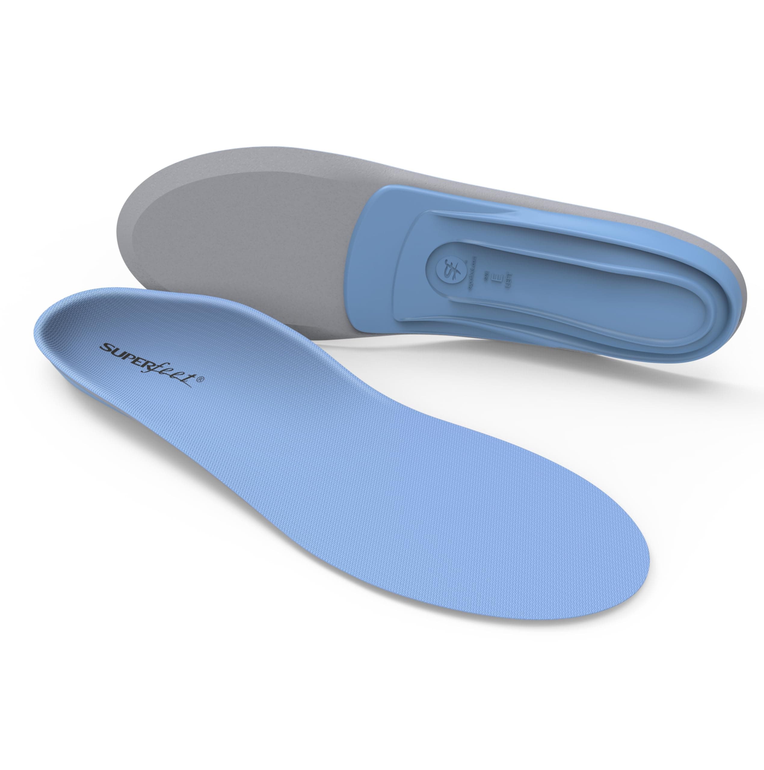 Superfeet BLUE Insoles, Professional-Grade Orthotic Insert for Medium Thickness and Arch, Unisex, Blue, X-Large/F: 12.5+ Wmns/11.5-13 Mens