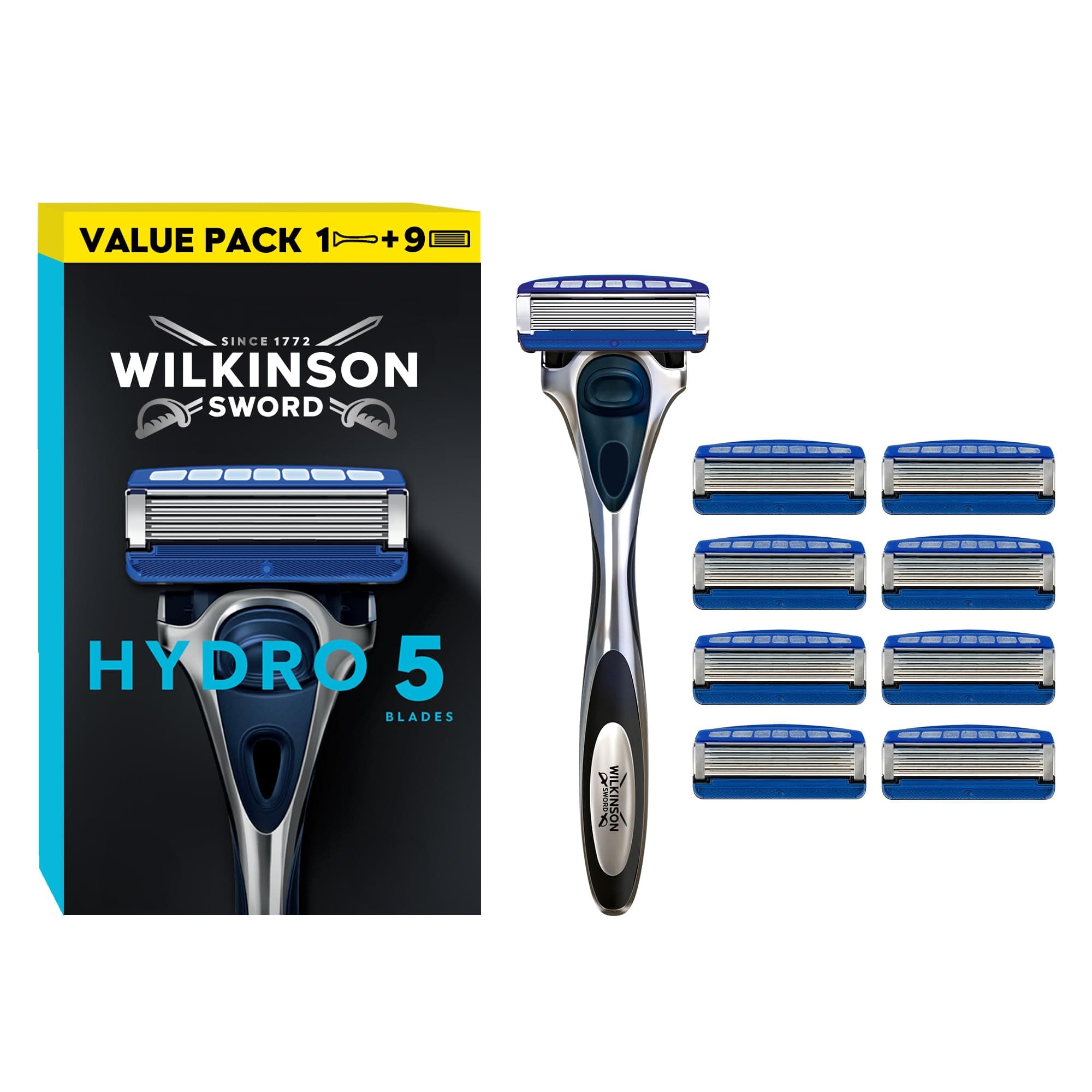 Wilkinson Sword Hydro 5 Skin Protection Men'S Razor With 9 Refills