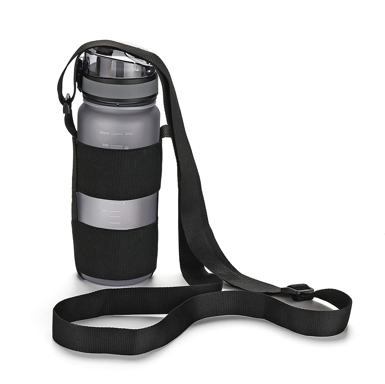 Universal Water Bottle Carrier Sling with Adjustable Shoulder Strap for Walking Short Hiking, Water Bottle Holder for 16-64 oz Wide Mouth Bottles (Exclude Water Bottle)