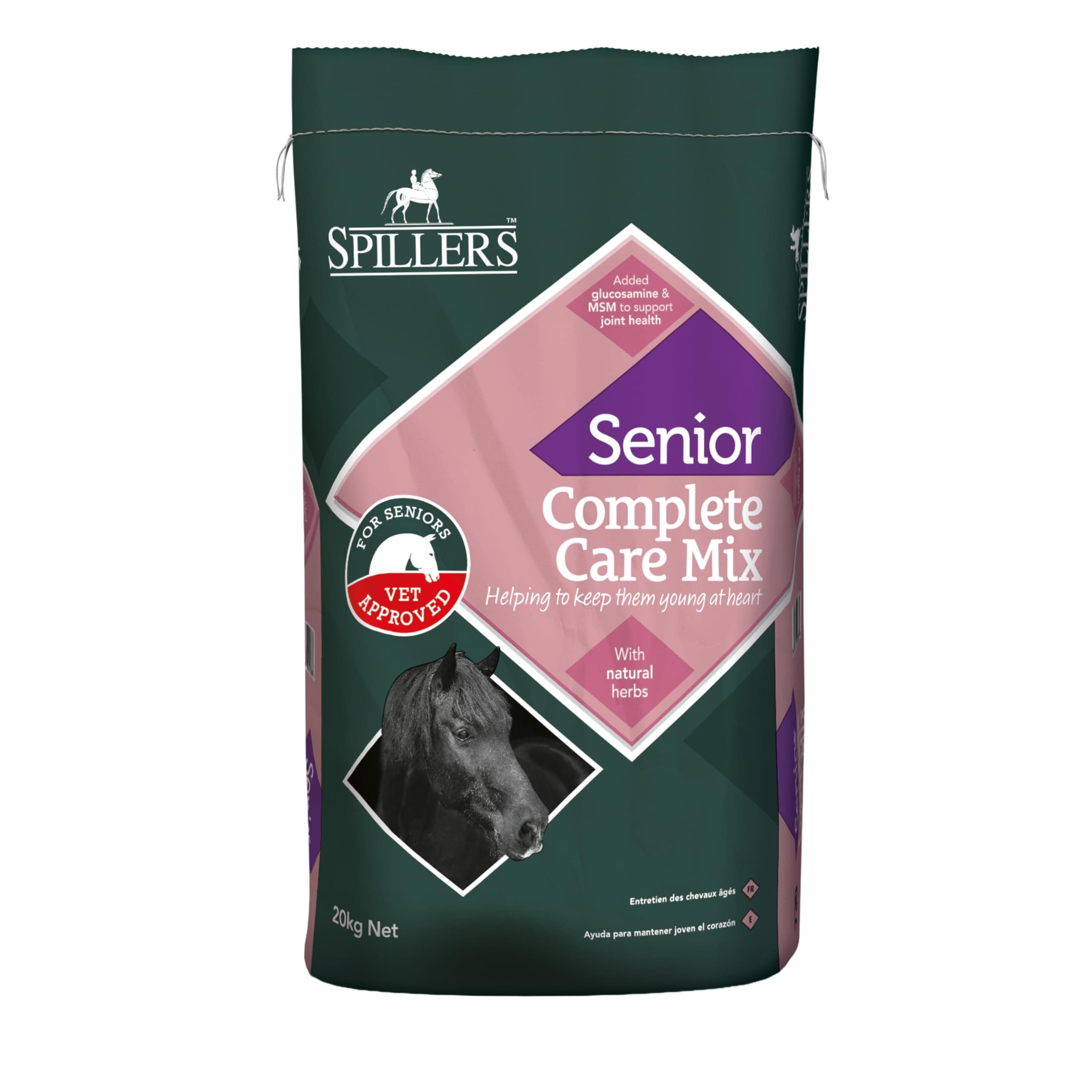 SPILLERS Complete Care Mix Senior Horse Feed 20kg - Complete Nutritional Care, Food for Senior Horses and Ponies - Digestive, Joint and Immune Support, Horse Mix with Pre and Probiotics