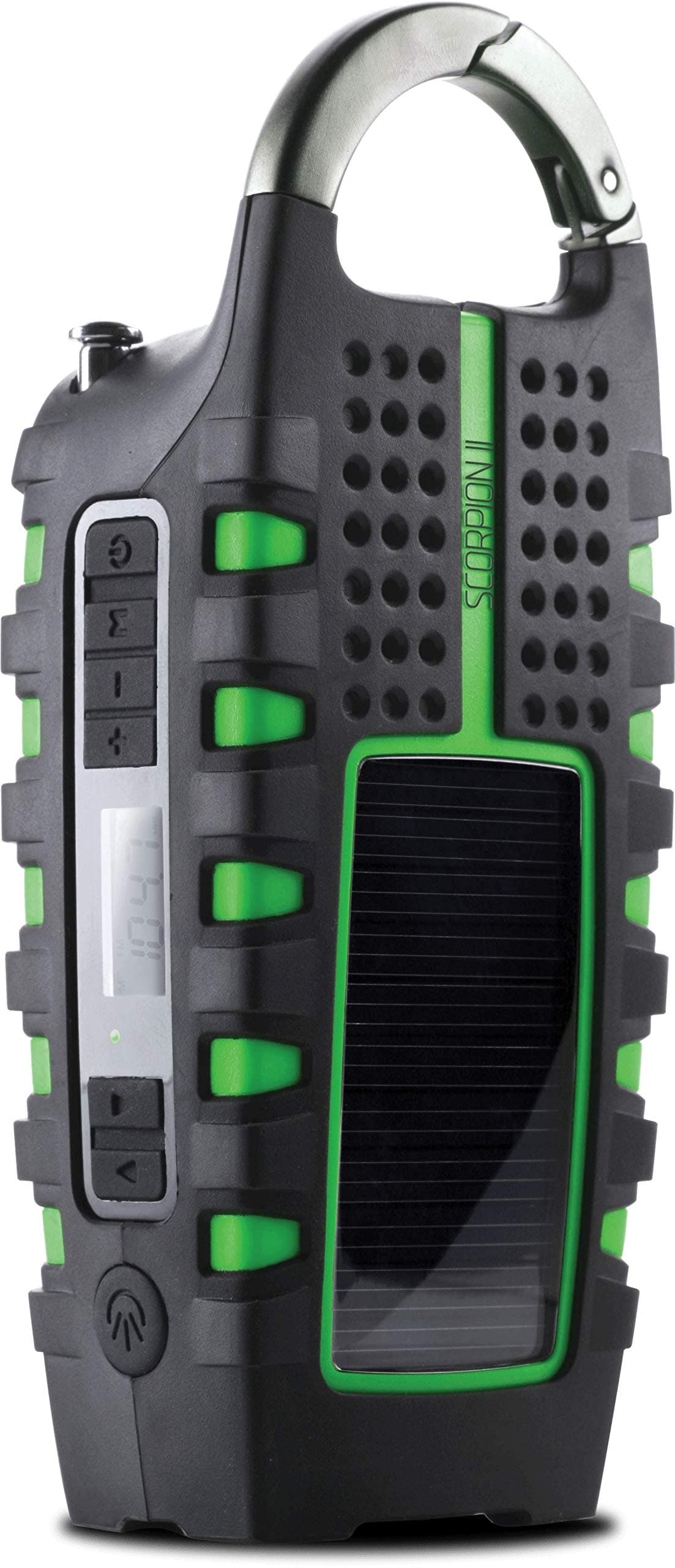 Scorpion II Rugged Multipowered Portable Emergency Weather Radio & Flashlight Green
