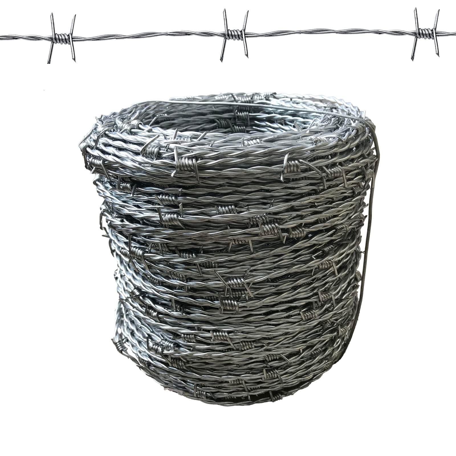 100m/328FT Barbed Wire, 4 Point Barbed Wire Fence Perfect for Crafts, Fences, and Critter Deterrent,16 Gauge Barb Craft Wire