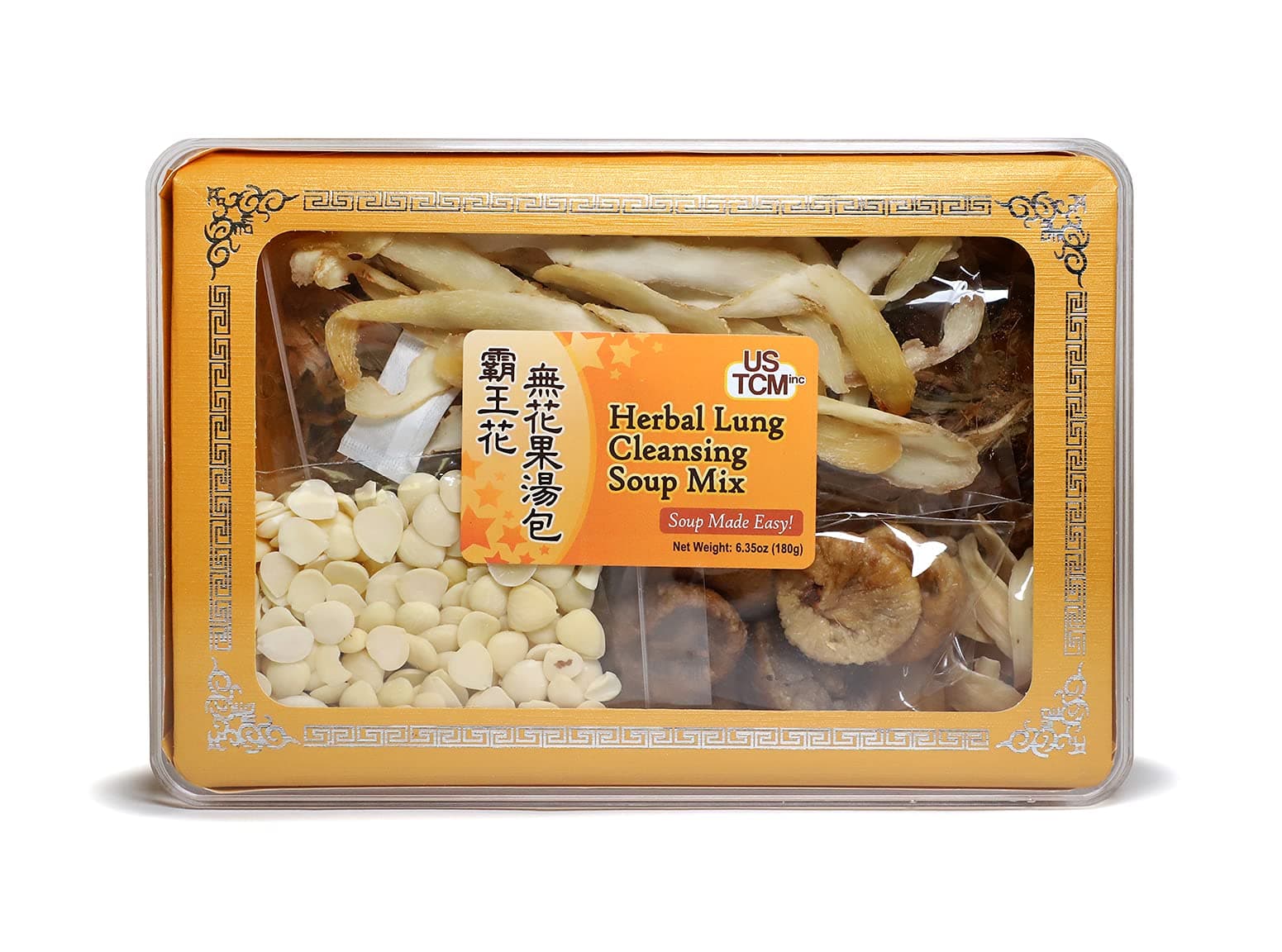 USTCM Herbal Lung Cleansing Soup Mix Soup Base Ba Wang Hua Wu Hua Guo Tang 霸王花無花果湯料包 Soup Made Easy! 3-4 Servings 6.35oz