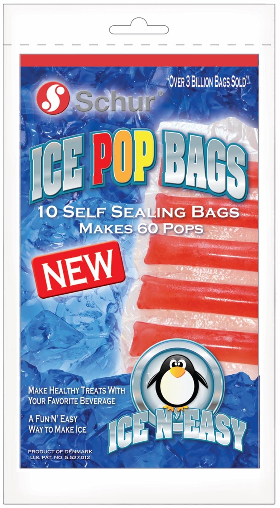 Schur 10 Count Ice-N-Easy Ice Pop Disposable Bags, 2-Pack
