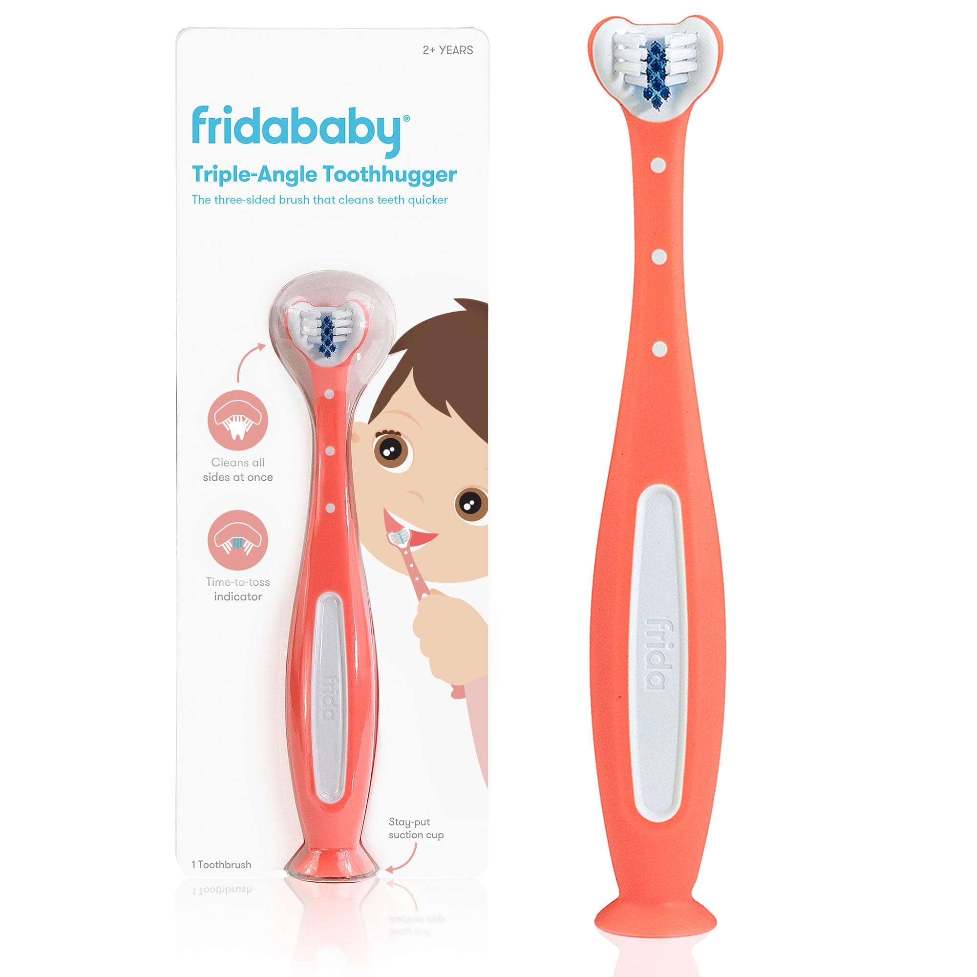 Triple Angle Toothhugger Training Toothbrush For Toddler Oral Care Pink