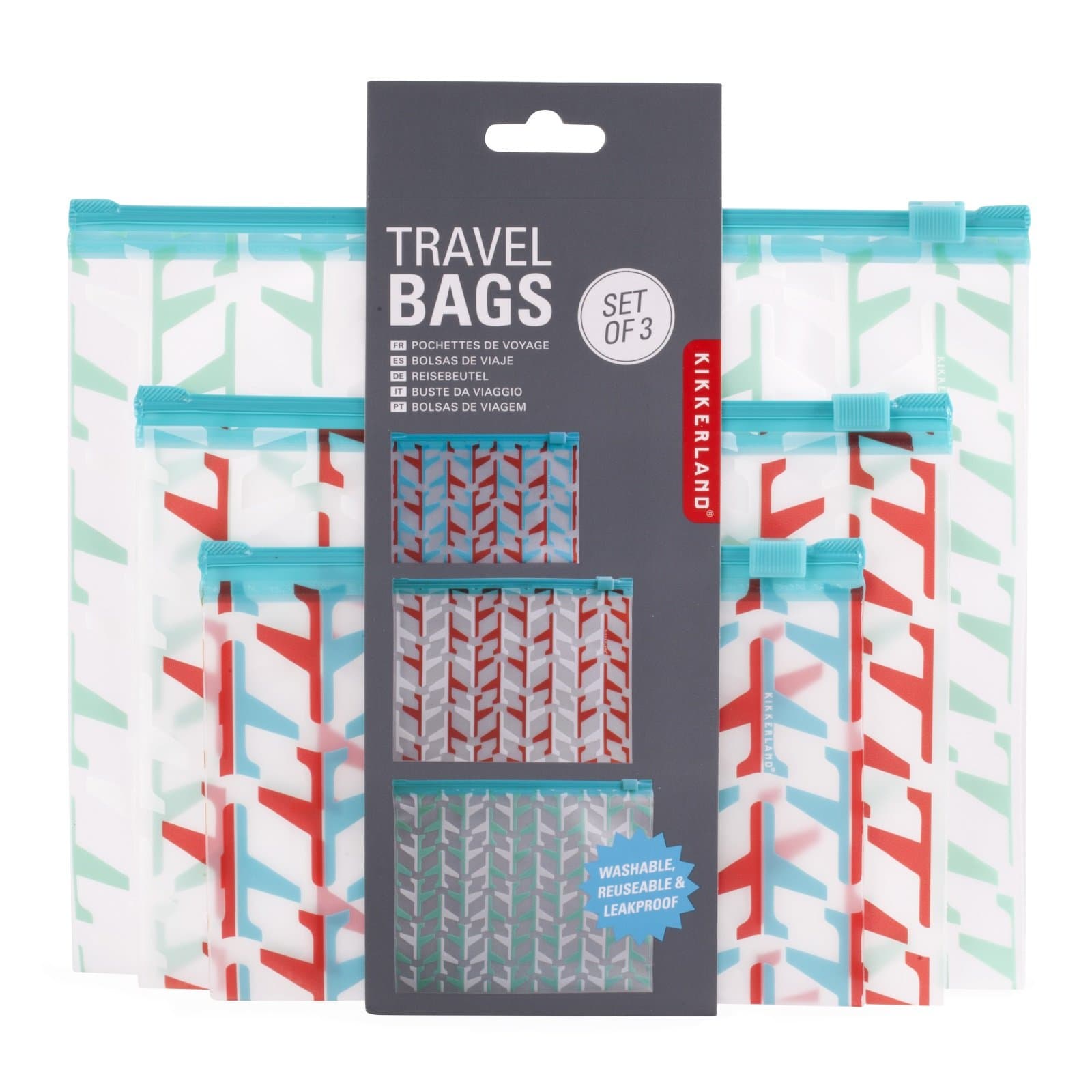 Kikkerland Travel Bags Set of 3