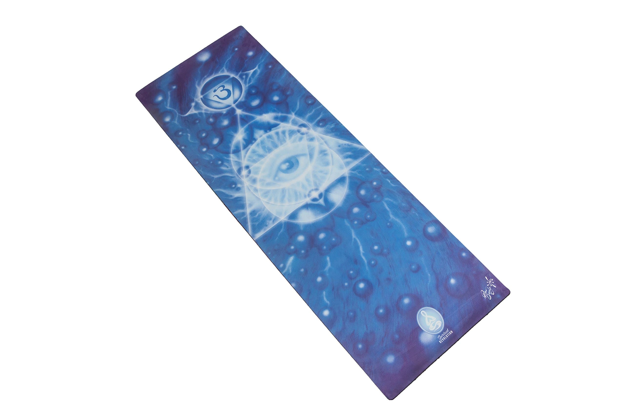Spiritual Revolution Yoga Combo Mat - Luxury Mat and Towel that Grips While you Sweat. No Slip, PVC Free, and Machine Washable, Third Eye