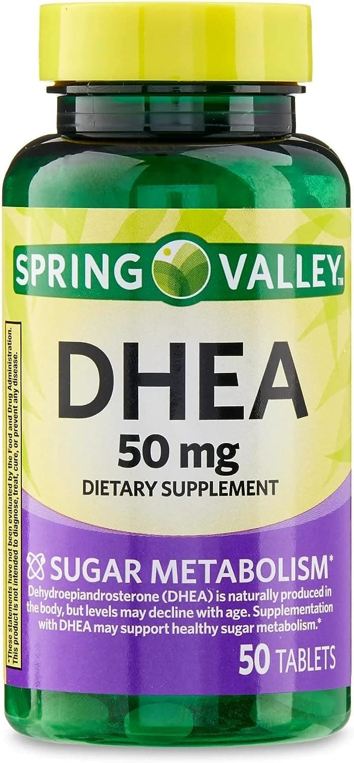DHEA Tablets, 50 mg,Each Serving Provides 50mg of DHEA in one Easy Tablet, 50 Count