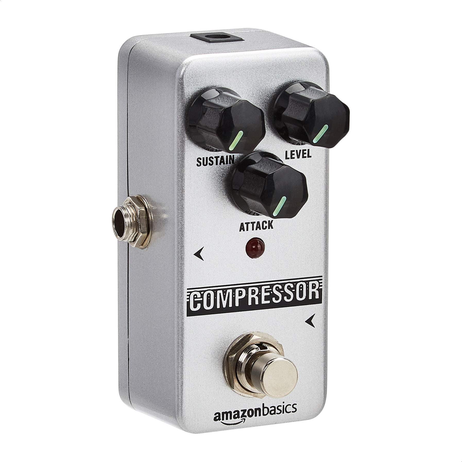 Amazon Basics Compressor Guitar Pedal, Fully Analogue Circuit, Silver