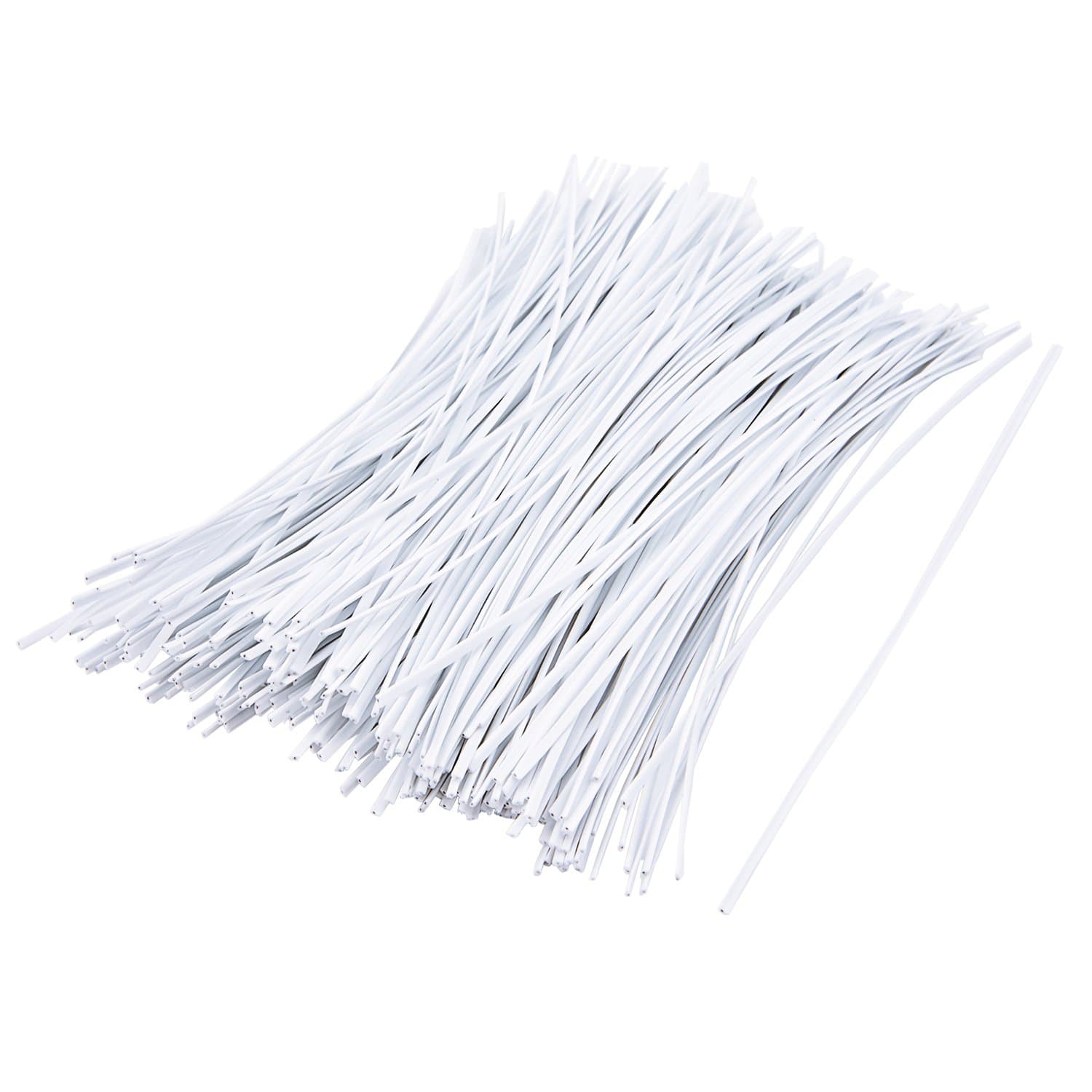 SUNMNSSunmns 250 Piece Metallic Twist Cable Cord Wire Ties Reusable Fastening (6 Inch, White)