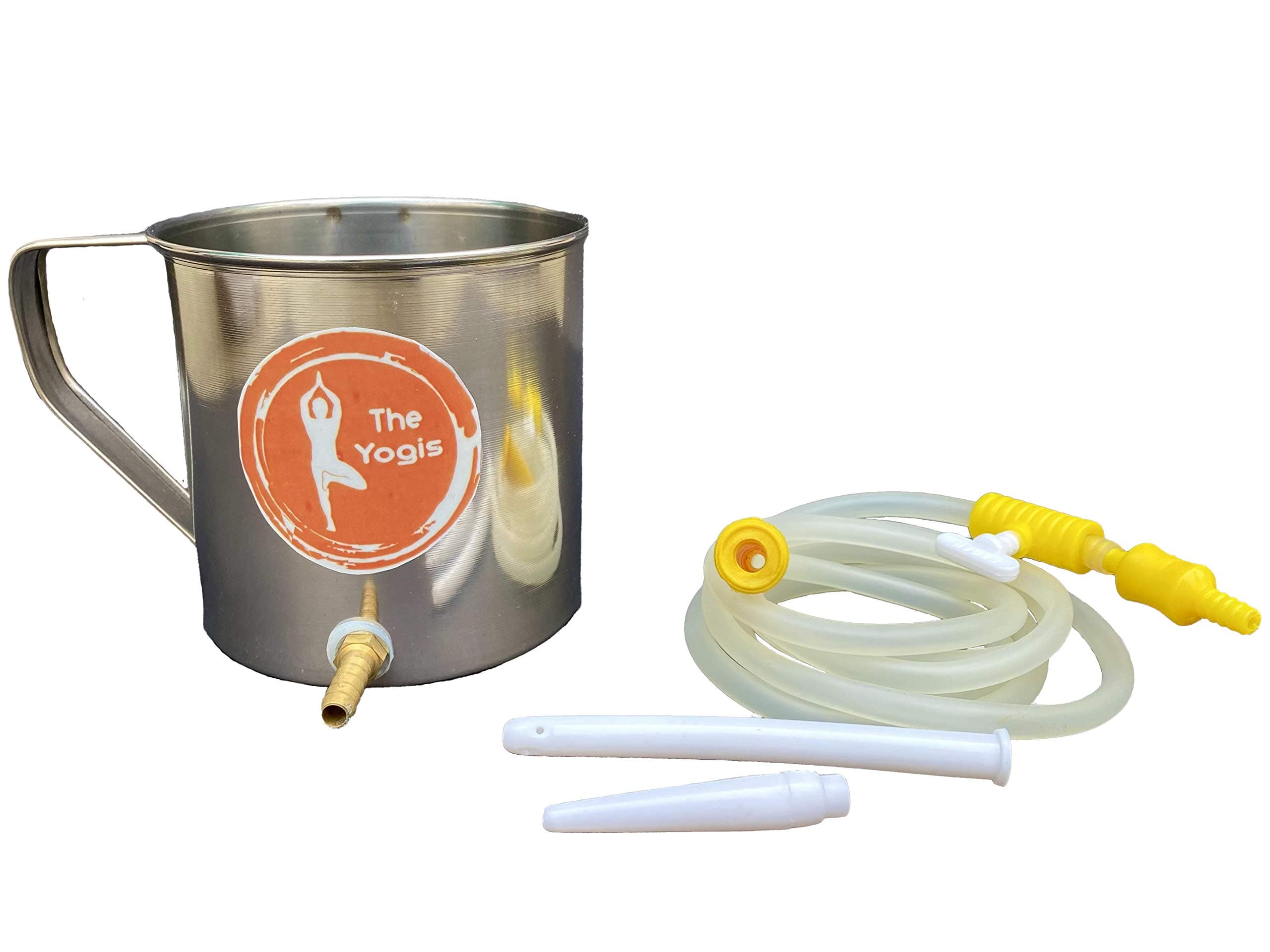 The Yogis™ Enema Kit Stainless Steel With Silicon Tube and Brass Nozzle (1.5 Litter)