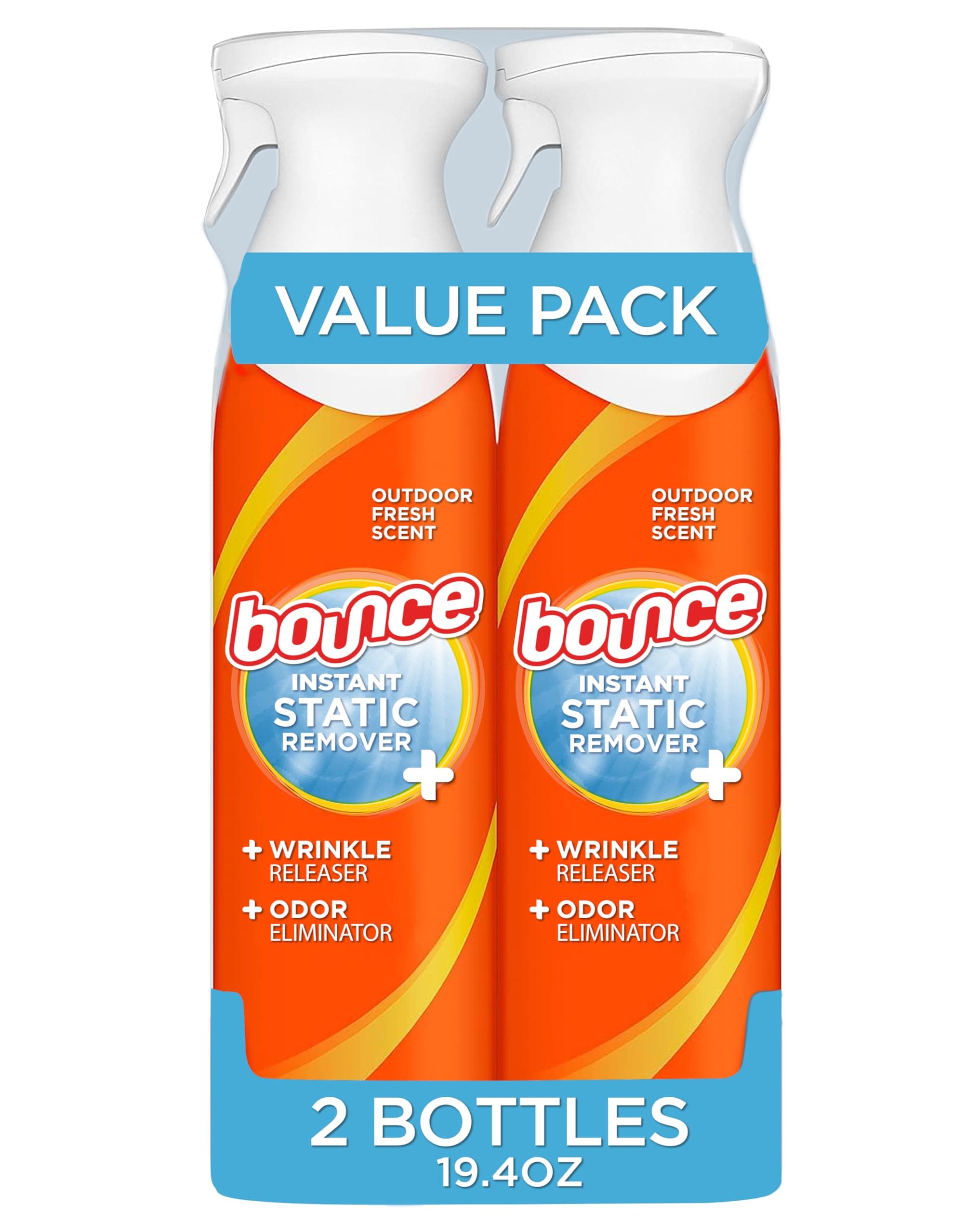 Bounce Rapid Touch-up 3 in 1 Wrinkle Releaser Clothing Spray, 2 Count, 550g