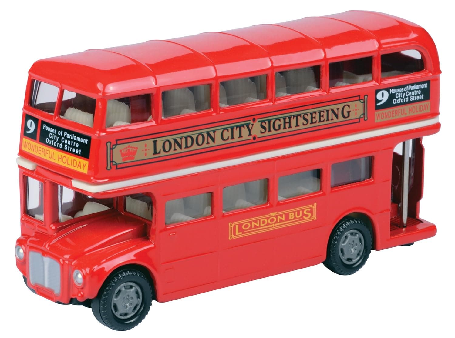 Motormax London Bus Routemaster City Tourist Closed Top Diecast 1:76 Scale