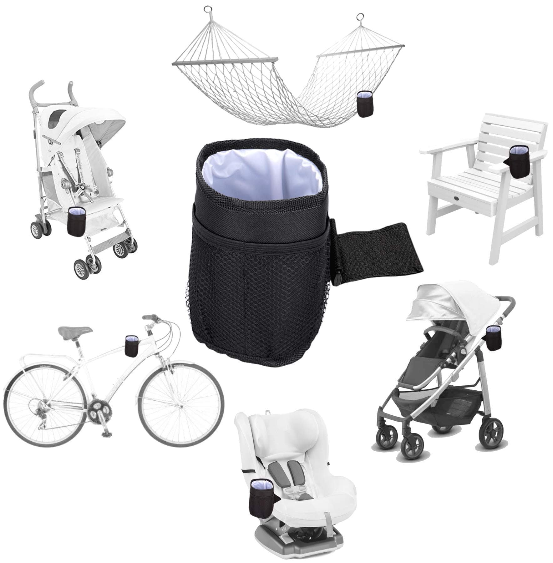 Luvit Clip 'N Sip Multi-Use Insulated Cup Holder and Storage Organizer with Built-in Insulation for Parents and Toddlers