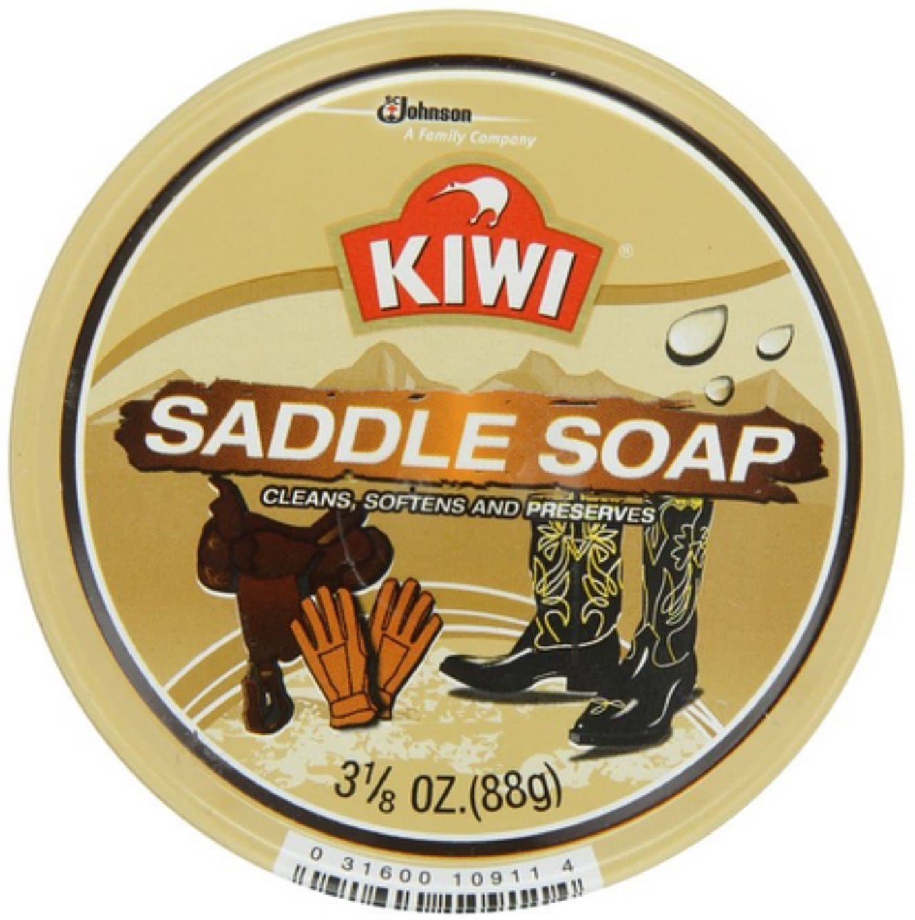 KIWI Leather Outdoor Saddle Soap, 3.125 oz