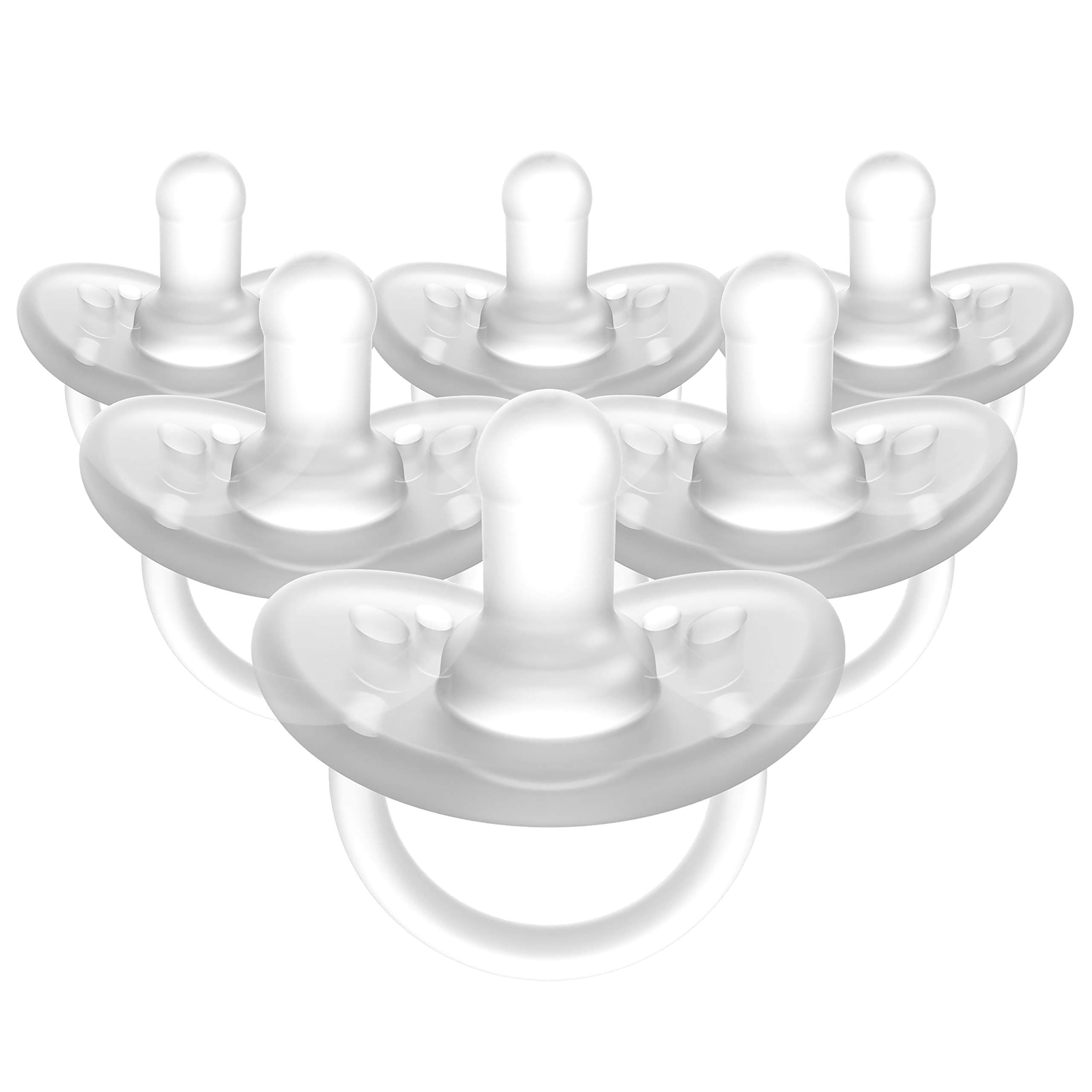 Feeding Balance Plus Stage 1 Cylindrical Baby, Newborn and Infant Pacifier - Developed with Pediatric Feeding Specialists - 0 to 6 Months (Pack of 6)