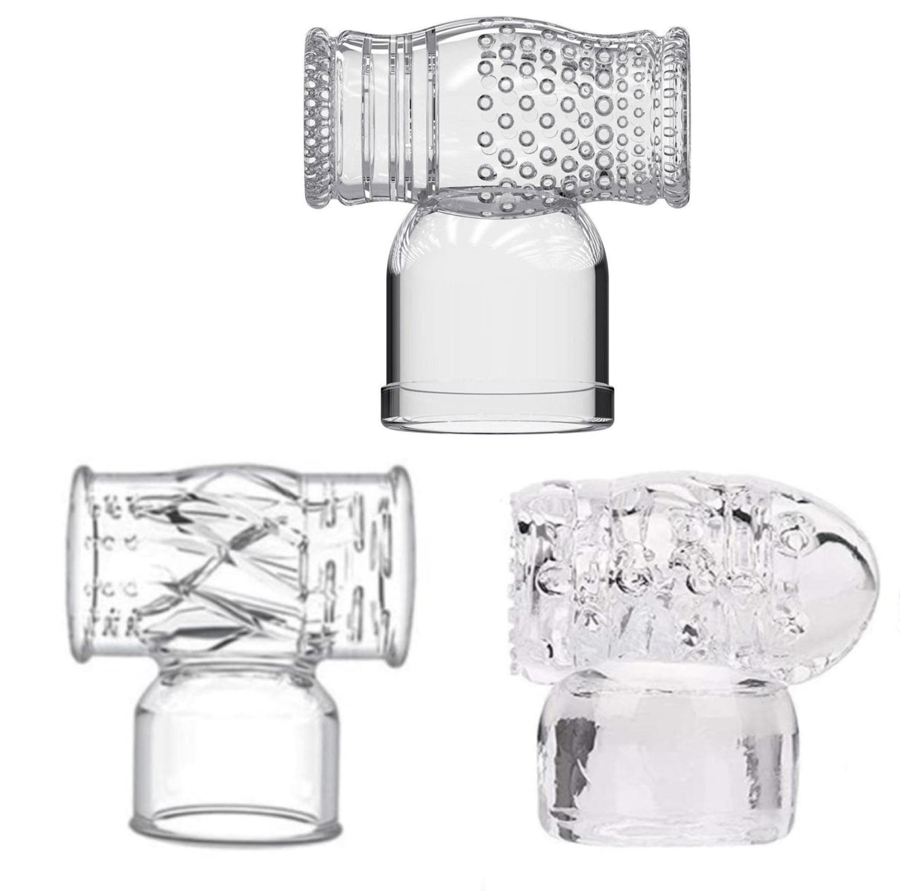 Male Standard Wand Attachment Headband Training Toy for Adults,TPR Material,Odorless and Safe,Fit for HV260 HV270 HV280,Increases Quality of Life,1.77-inch Inner Diameter(clear/3Pcs)