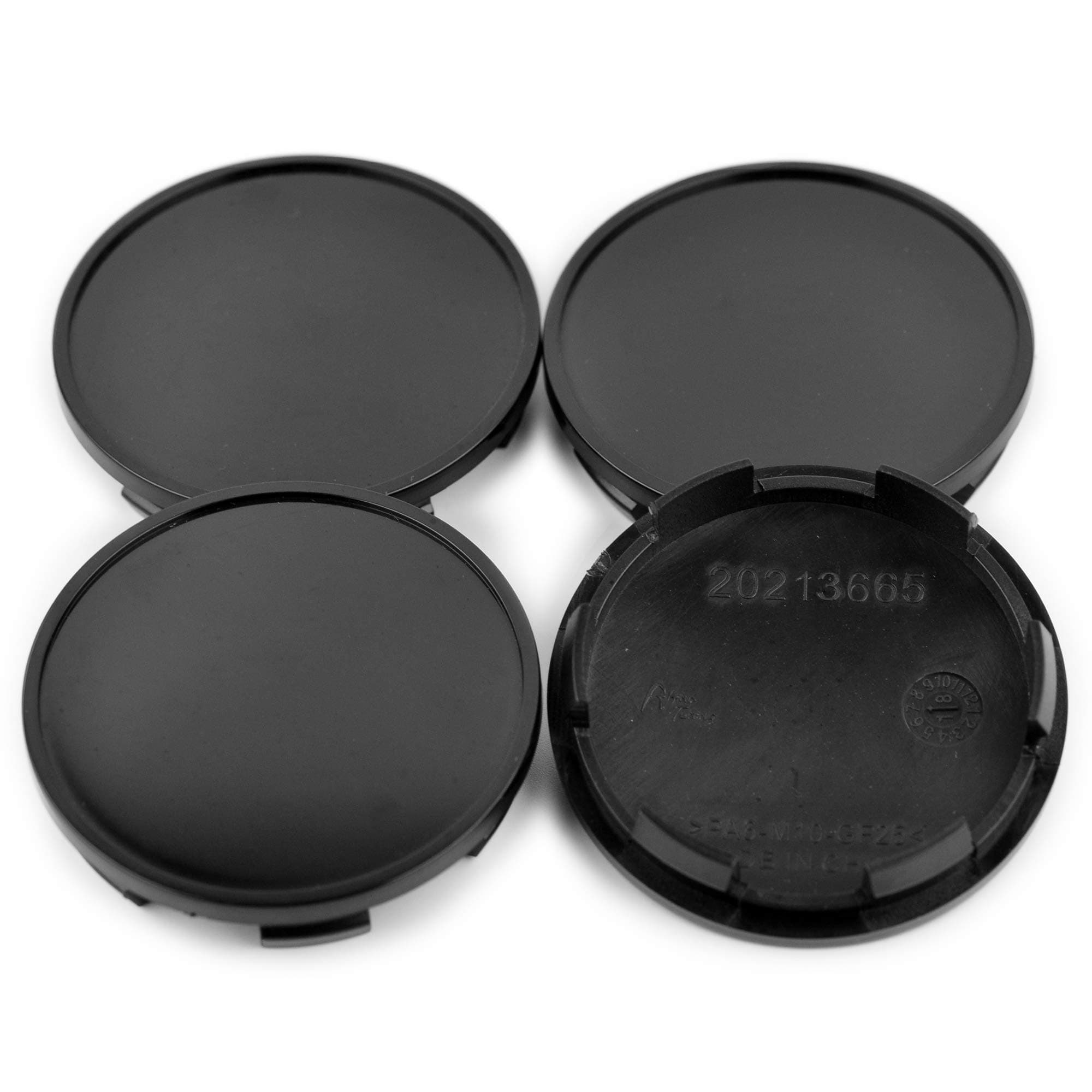 4PCS 65mm(2.56in)/59mm(2.32in) Wheel Hub Center Caps Black Base for BR3Z-1130-B Avus 2003 Wheel Rims