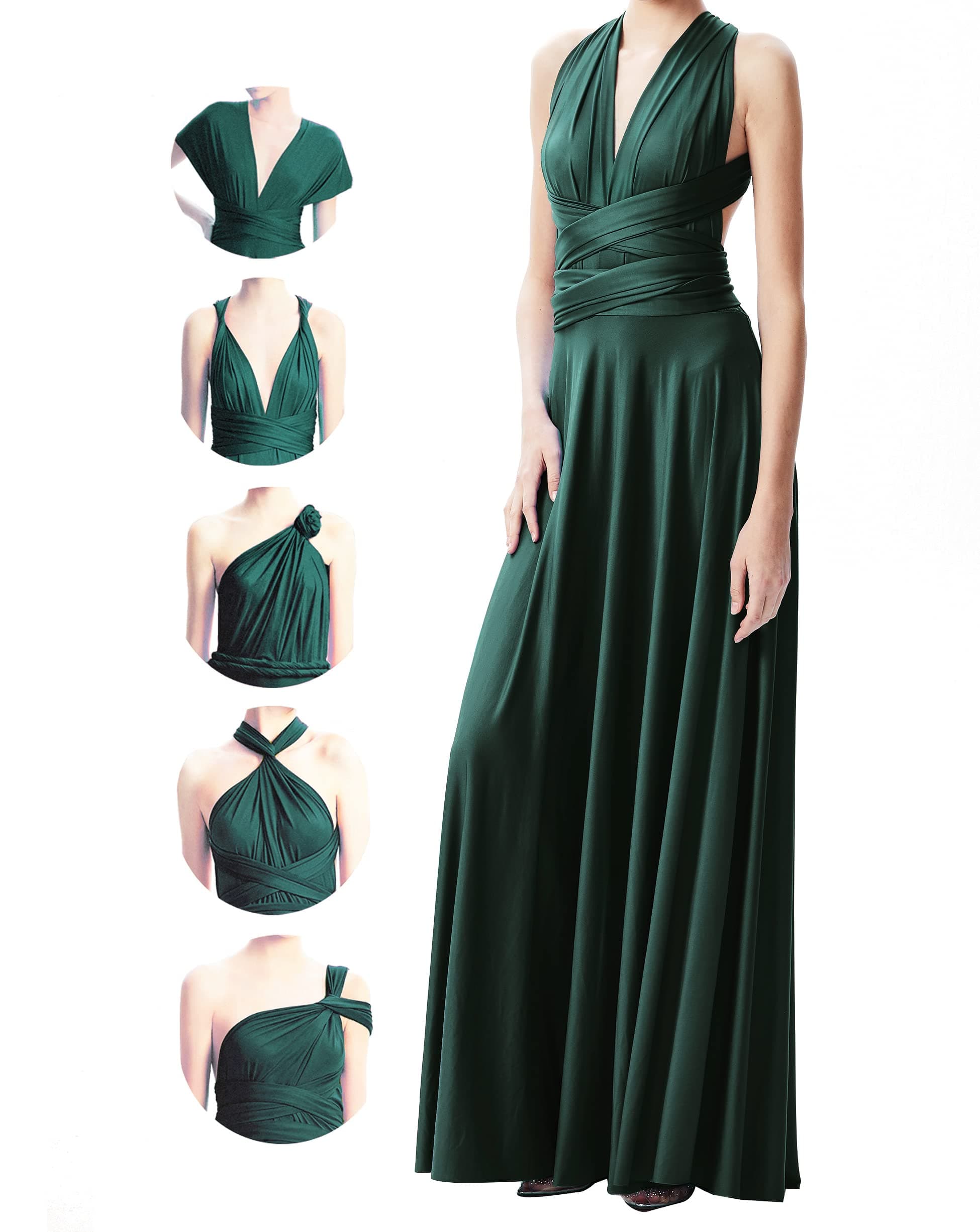 Multiway Dresses with Bandeau,Multiway Bridesmaid Dresses,Convertible Infinity Dress,Wedding Guest Dresses for Women Plus Size Maxi Floor Length Long,Transformer Dress,Maternity,Prom,Evening Gown