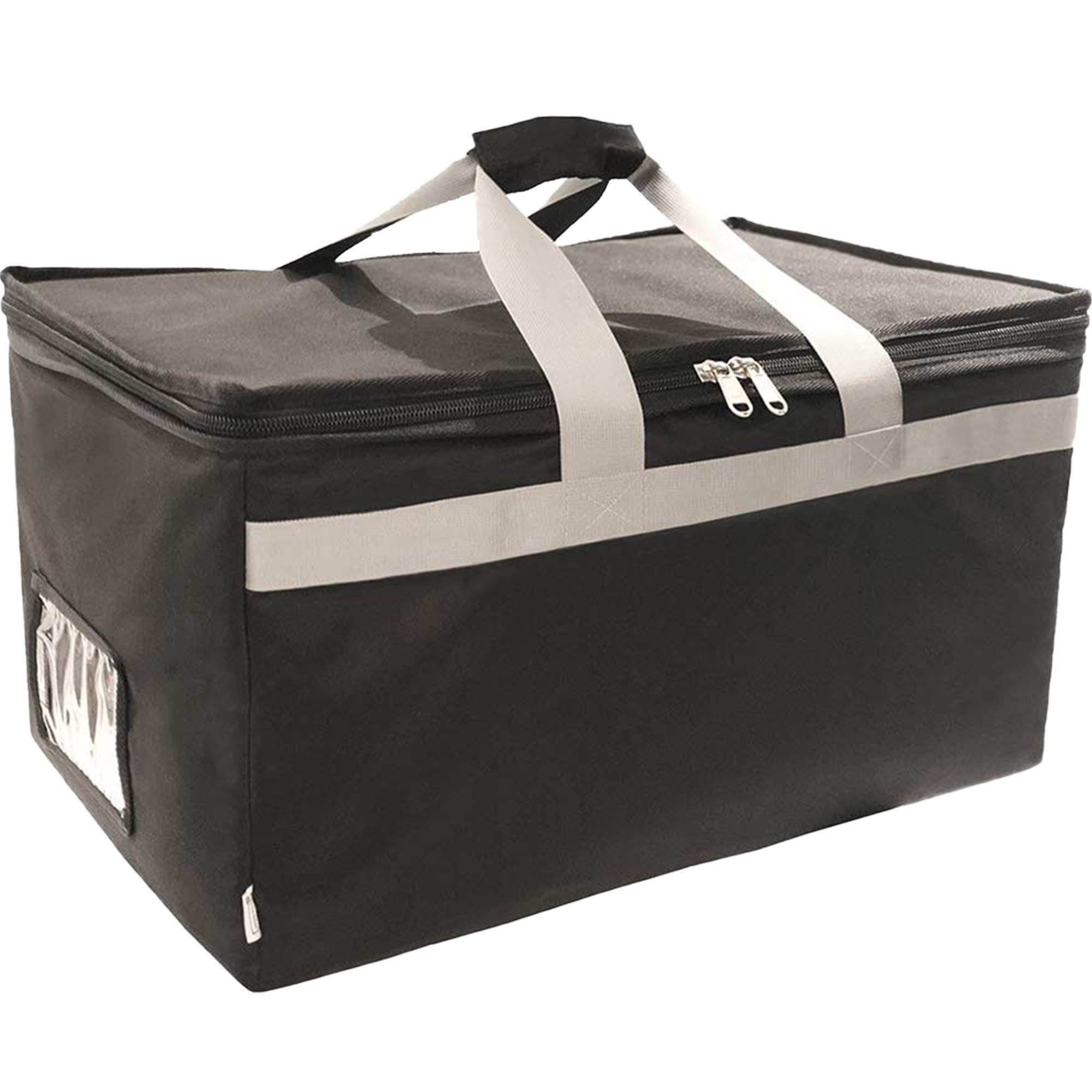 Insulated Food Delivery Bag Carrier, 18"x12"x10", Waterproof and Leakproof Interior, Uber Eats Doordash Restaurant Catering