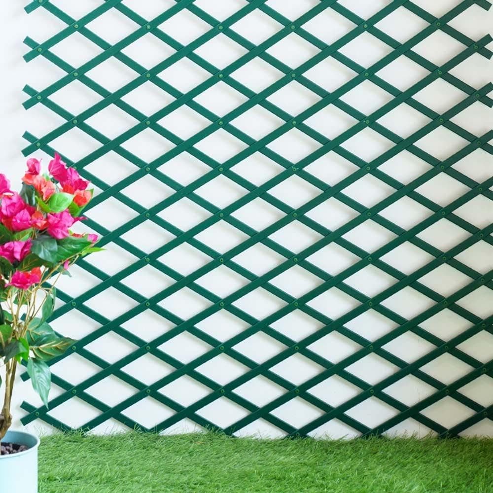 Danube Home MZ192001A PVC Trellis, Green - 1 x 2 m