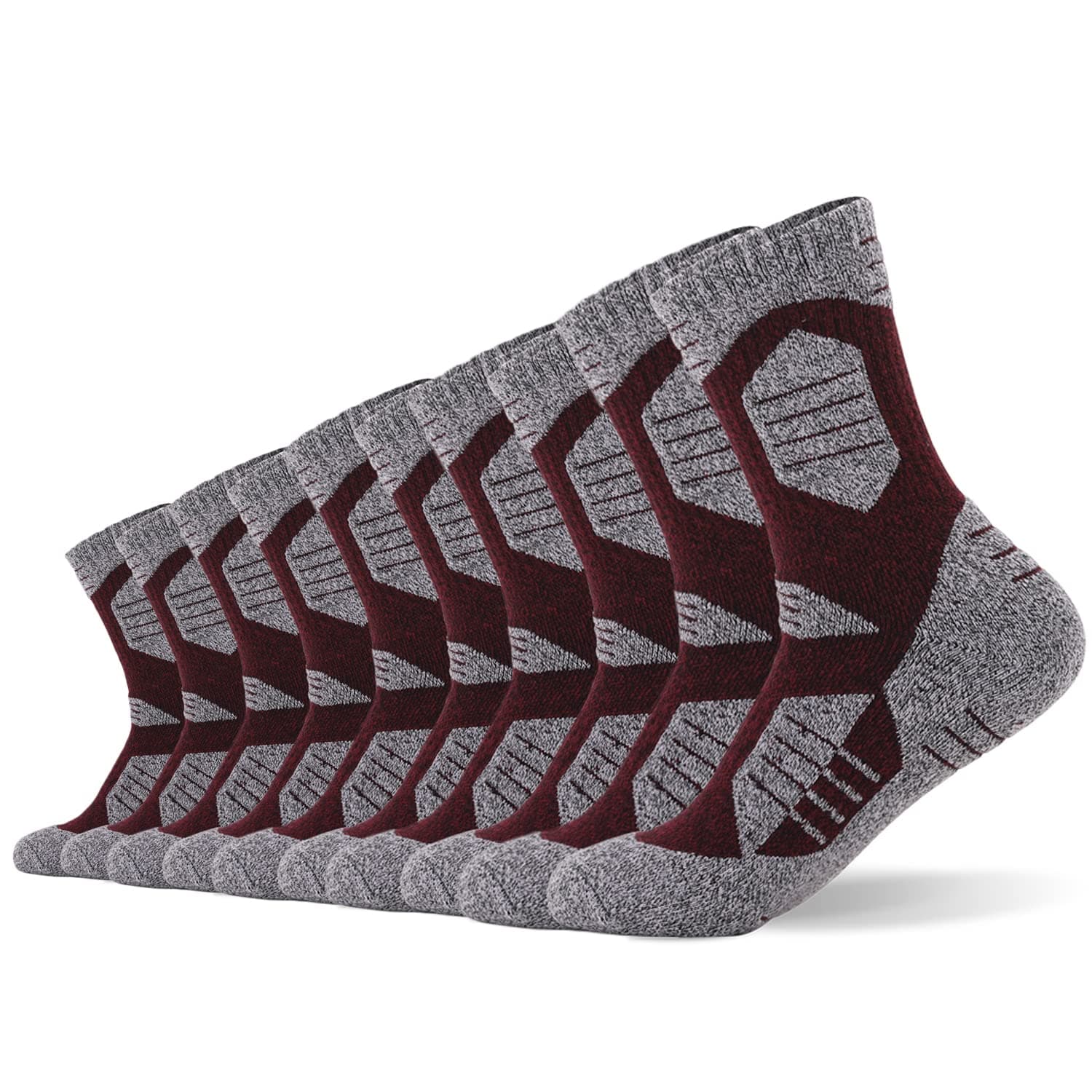 Mens Sports Socks Thermal Work Socks Multipack Wicking Breathable Cushion Comfortable Athletic Trainer Socks for Running Walking Hiking