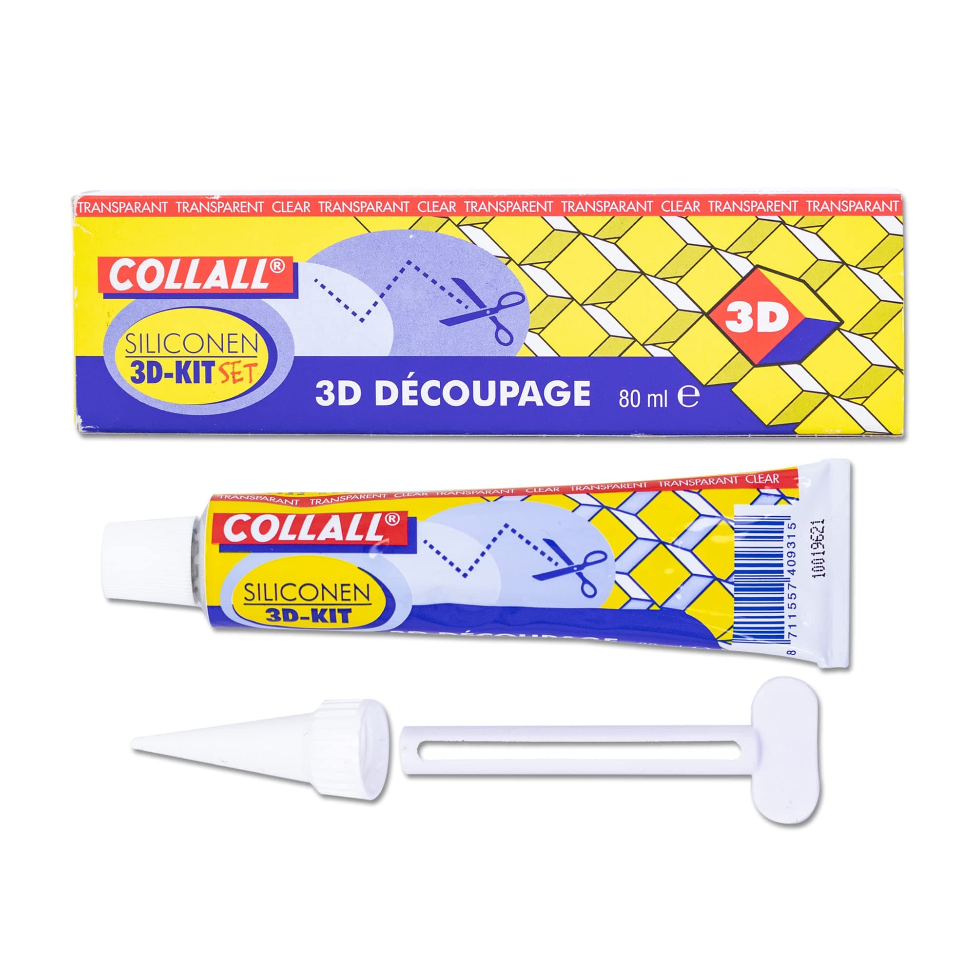 Silicon 1 Tube Including Tools, Transparent, 80 Milliliter