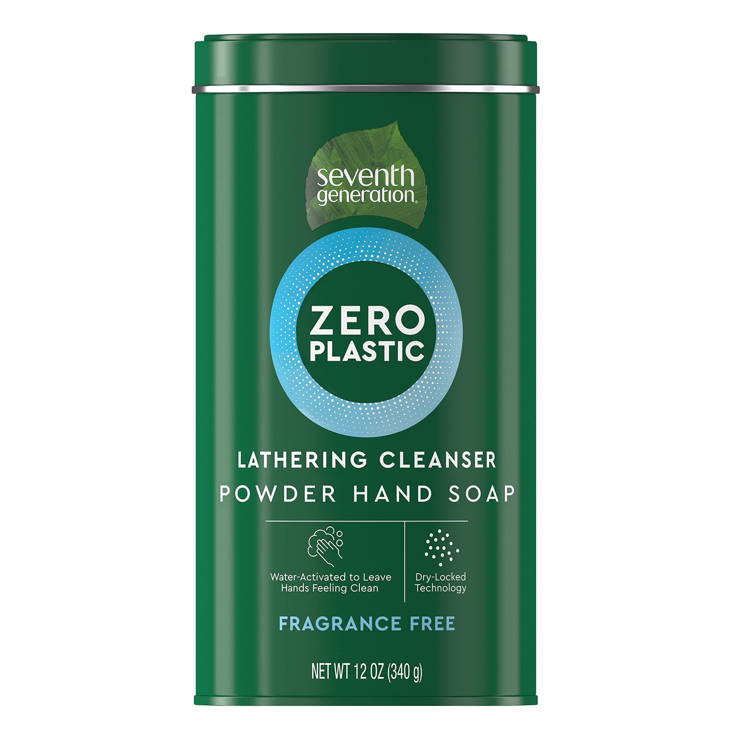 Zero Plastic Powder Hand Soap, Fragrance Free, 12 oz