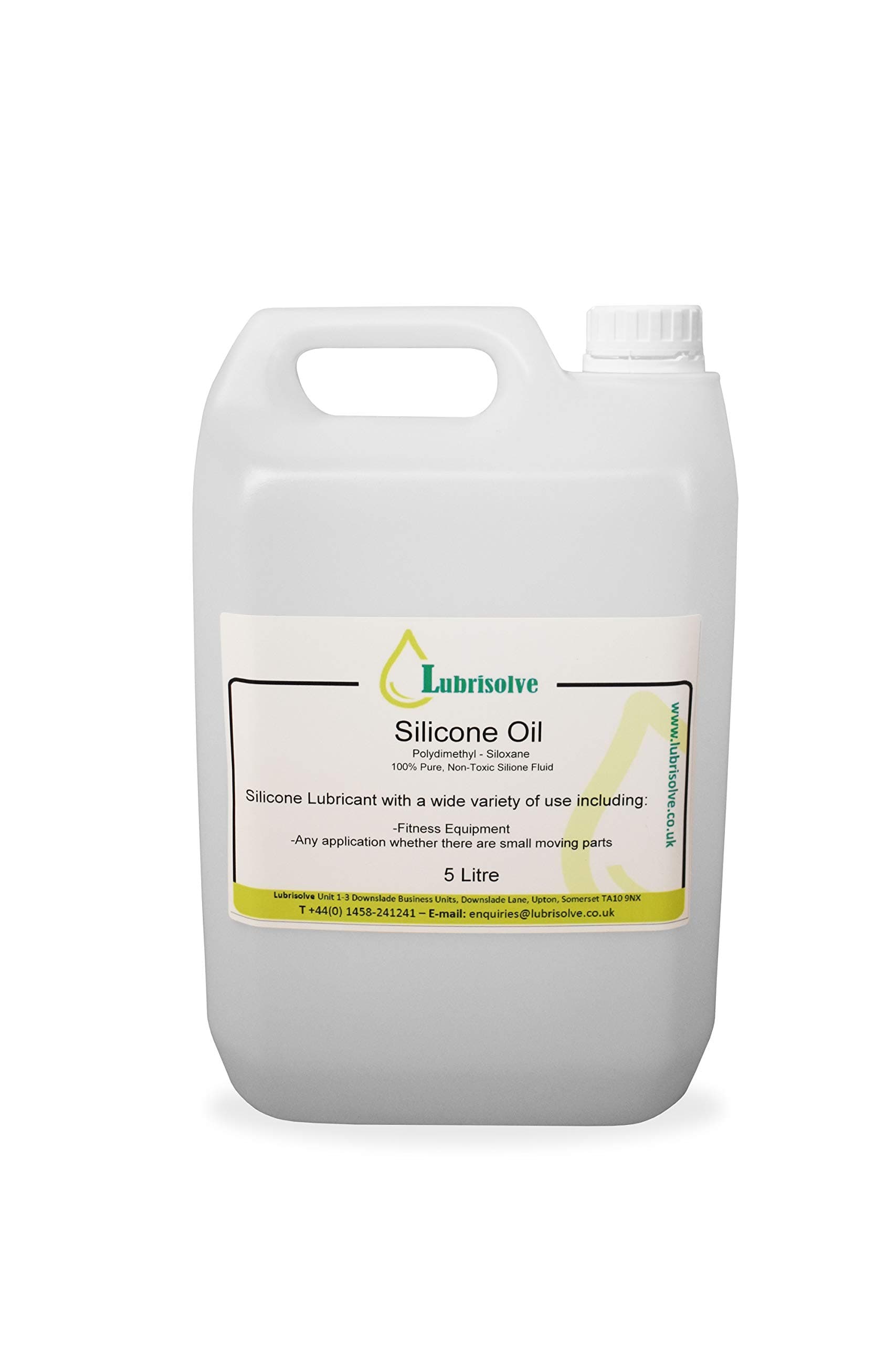 Silicone Oil 100% Pure Clear & Non-Toxic Use for Fitness Equipment, Moving Parts (5 litres)