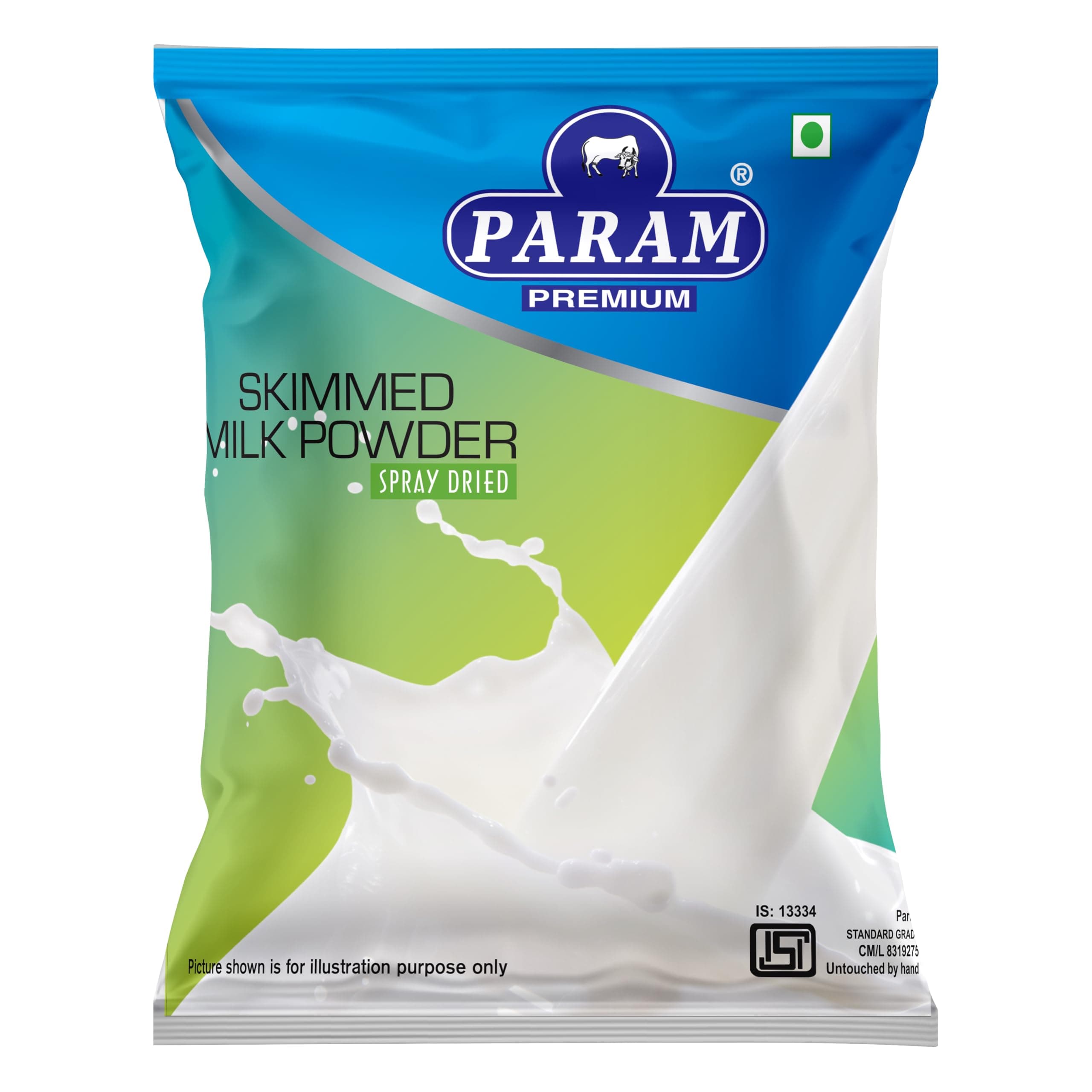 Param Skimmed Milk Powder 1Kg | 100% Pure & Natural | High Protein, Low Fat, Sugar-Free | No Preservatives | Instant Mix for Tea, Coffee, Cooking & Baking | Fat-Free Dairy Milk Powder