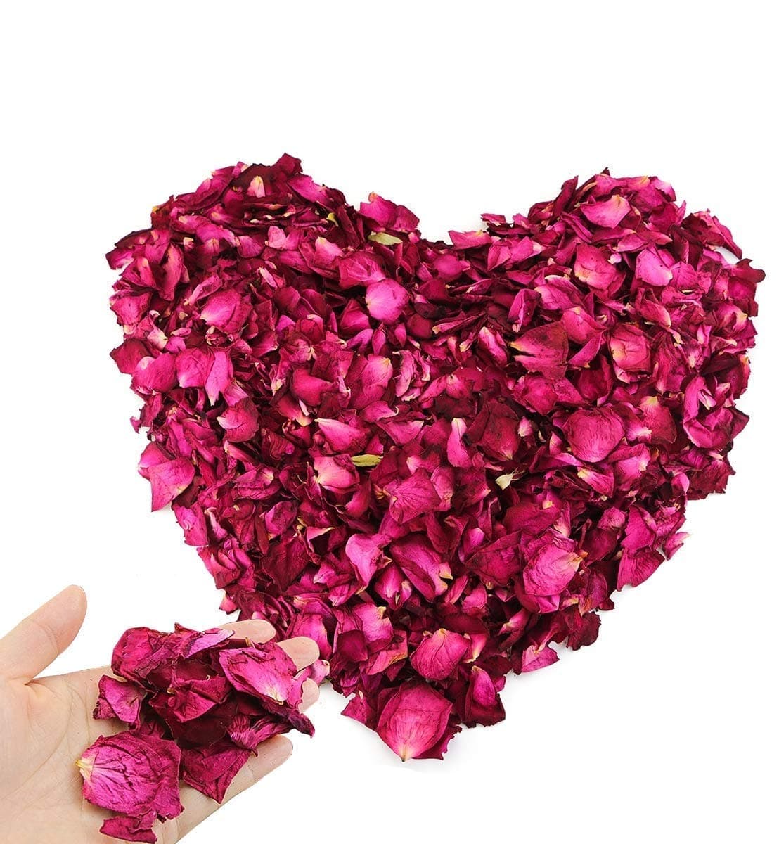 150 Grams/ 5.3 OZ Natural Real Red Rose Flower Petals Dried Rose Petal for Wedding Decoration Bath Foot Bath Wedding Confetti Crafts Accessories (5.3, Ounces)