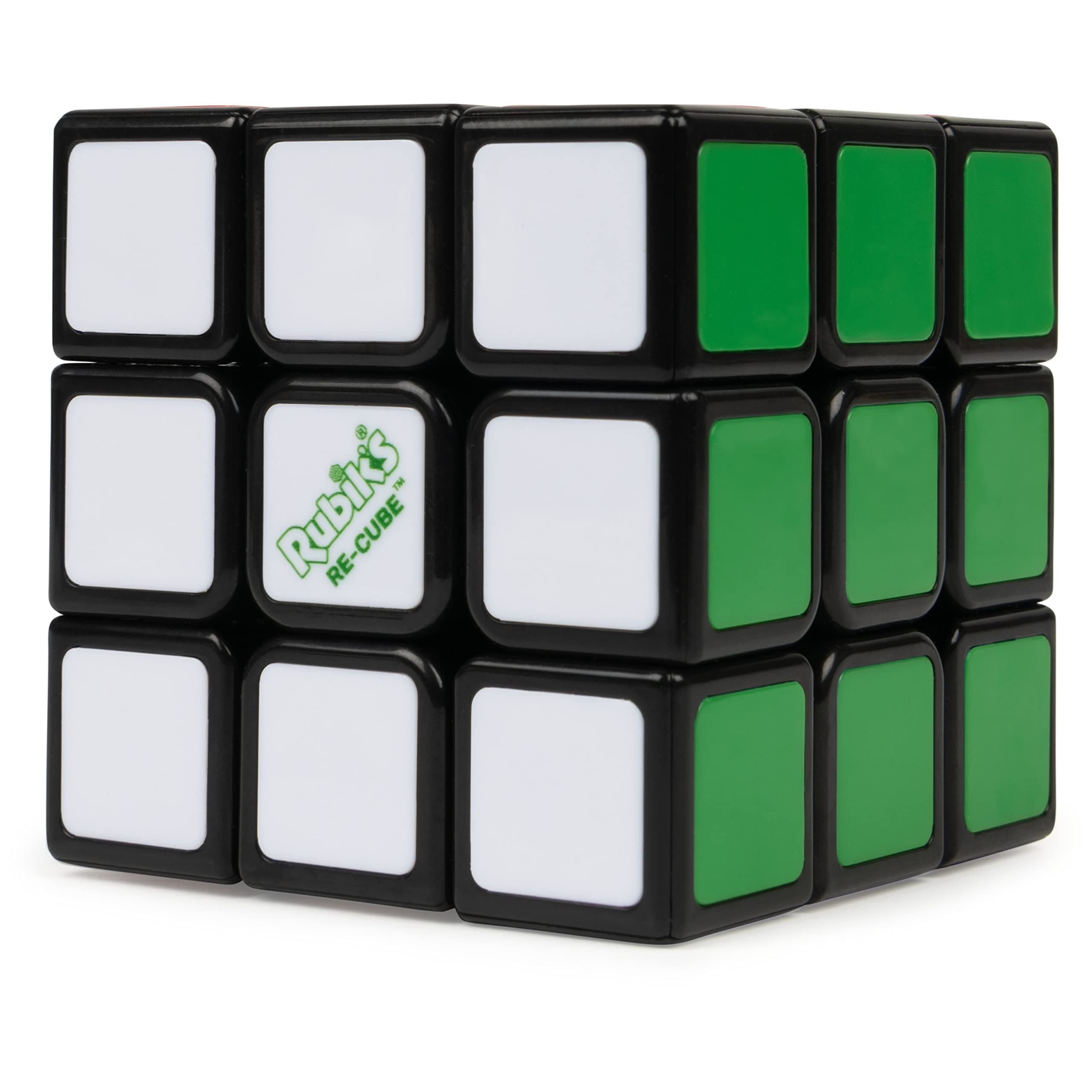 Rubik's Cube, Re-Cube, The Original 3x3 Cube Made with 100% Recycled Plastic, Problem-Solving Brain Teaser, Color-Matching Puzzle, Fidget Toy, Sensory Puzzle, for Ages 8 & Up