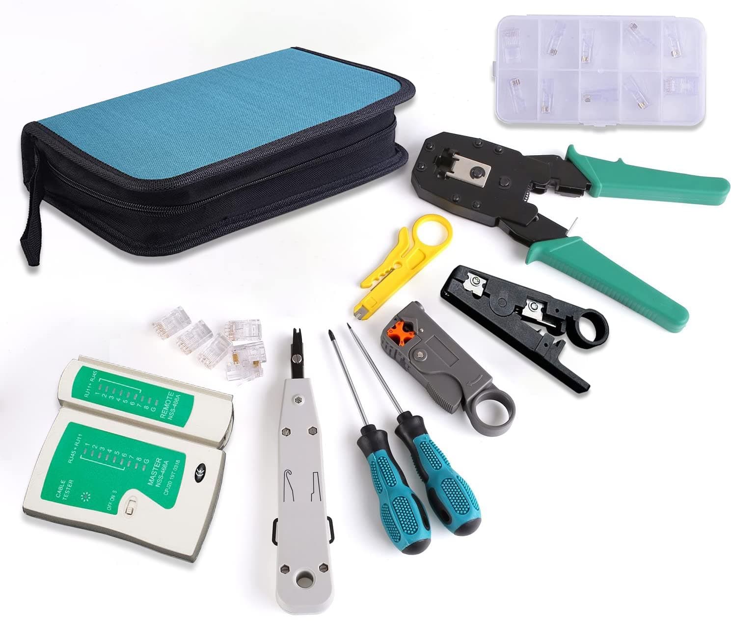 SIBO® NS-468 RJ45 RJ11 Multi-Function Master and Remote Network Cable Tester Telephone Cable Tester Tool Kit SB-NS468
