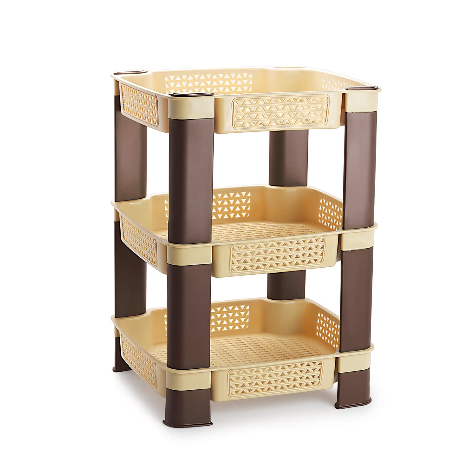 Selvel Home Beautiful 3 Rack Shelves, Brown