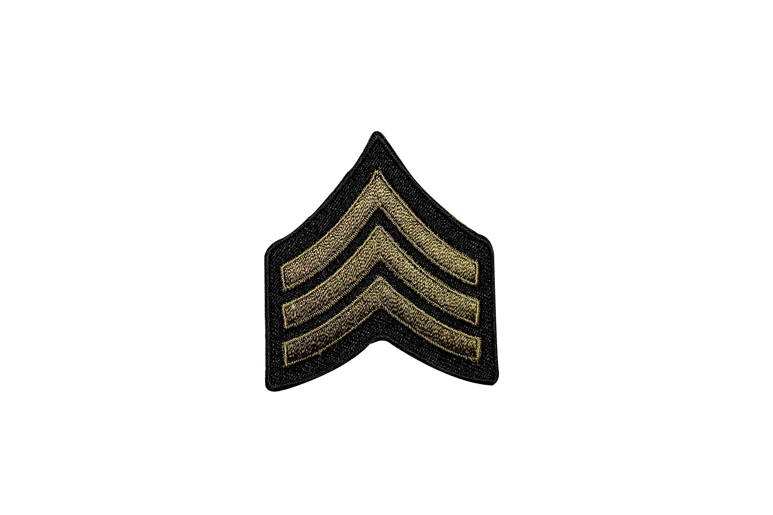 Army Green Military Stripes Patch ChevronPattern Embroidered Iron On Applique