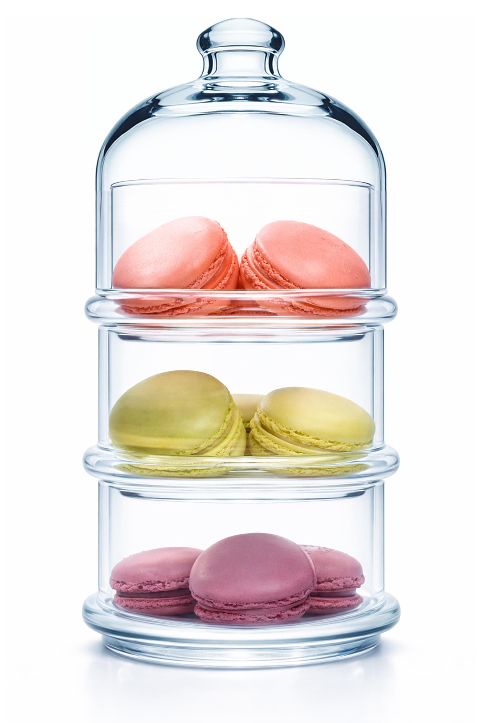 Ums 3 Tier Glass Jars with Lid, Cookie Jar, Candy Jars for Candy Buffet, Apothecary Jars, Kitchen & Bathroom Organizers and Storage