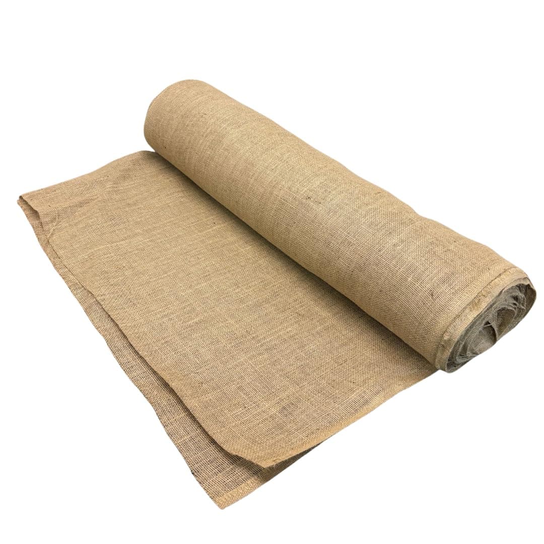 2 Metre Light Hessian Fabric 105cm Wide - Weddings - Crafts - Upholstery - Frost Protection