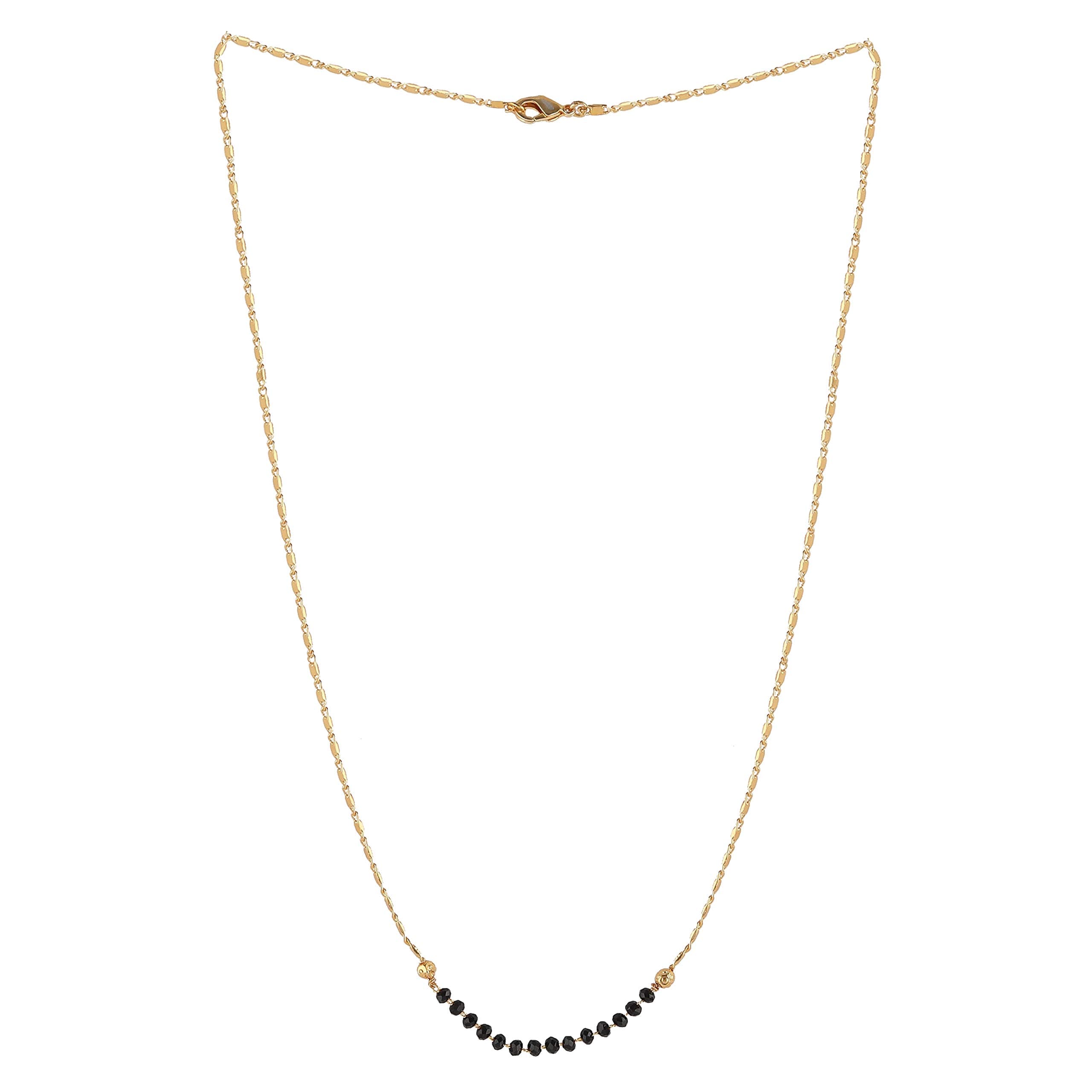 Brado Jewellery Traditional Gold Plated Mangalsutra Tanmaniya Necklace Pendant With Golden Chain for Women & Girls (Gold)