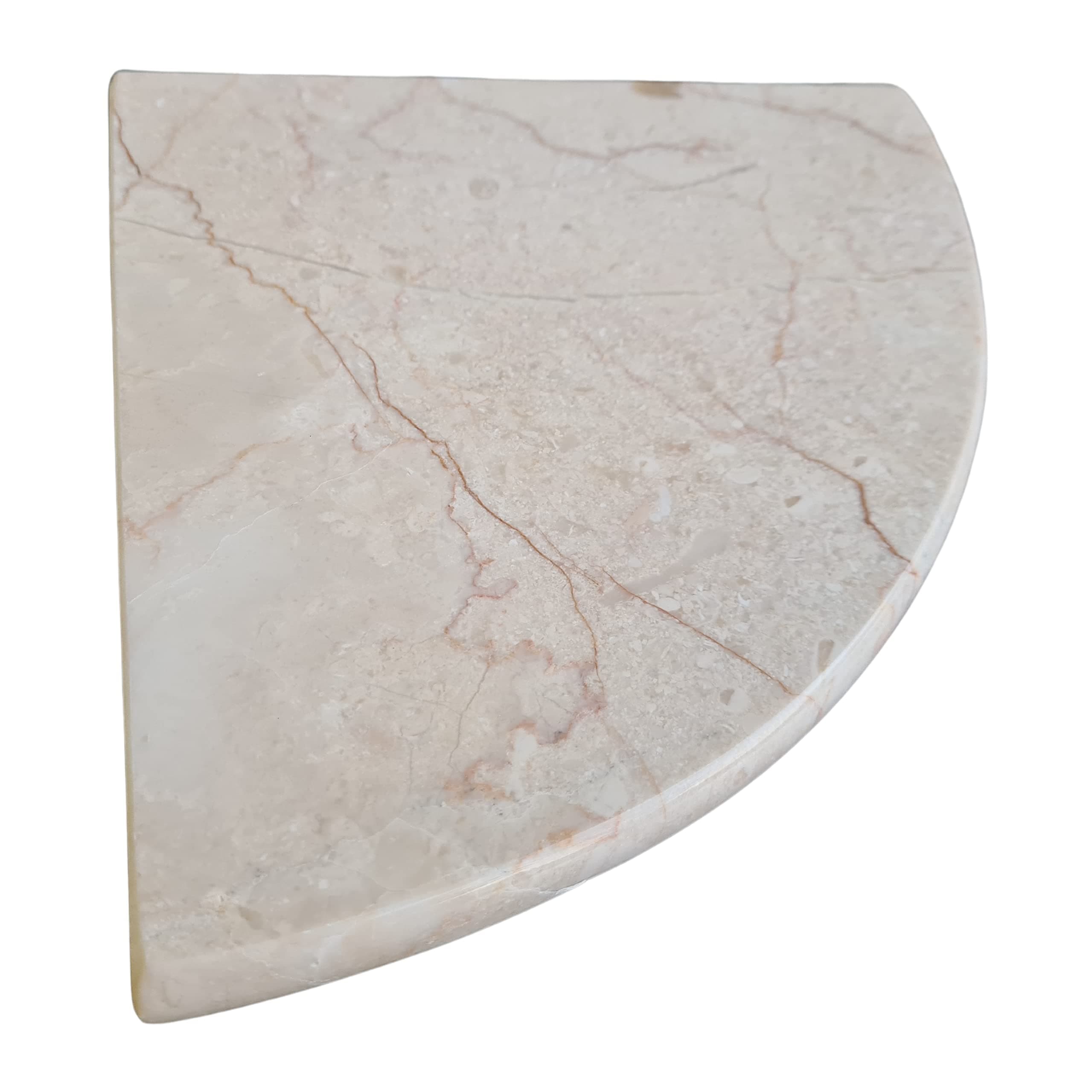 8" Marble Shower Corner Shelf - Soap Dish (Crema Nova) Natural Stone Bathroom Caddy - Bath Shampoo Holder