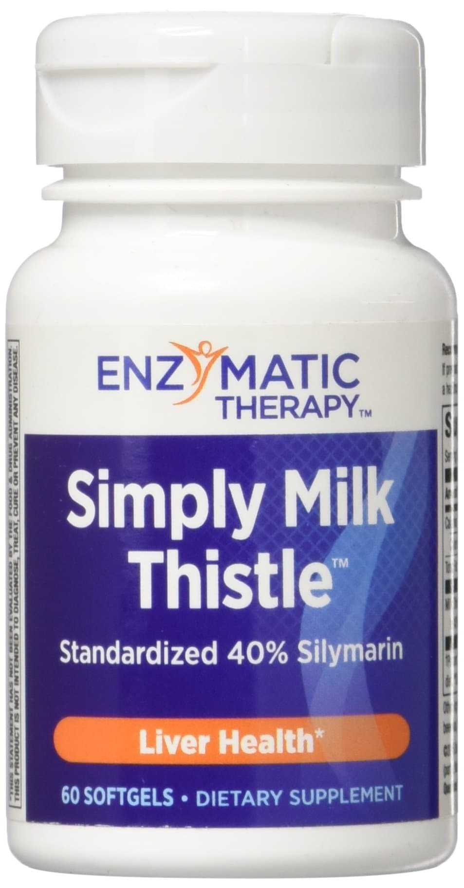 Enzymatic Therapy Simply Milk Thistle Standardized 40% Silymarin, 60 Softgels