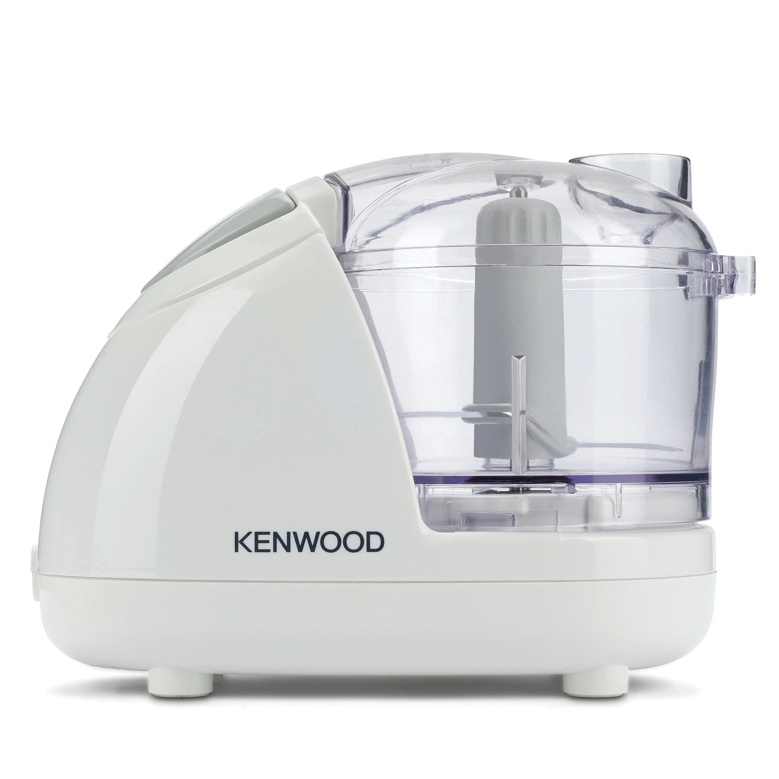 KENWOOD Chopper 300W Electric Food Chopper with 350ml Bowl, Dual Speed, Stainless Steel Blade, New ‘Mayonnaise’ Oil Drip Lid, Compact Design, Rubber Feet, Safety Bowl Interlock CH180A White