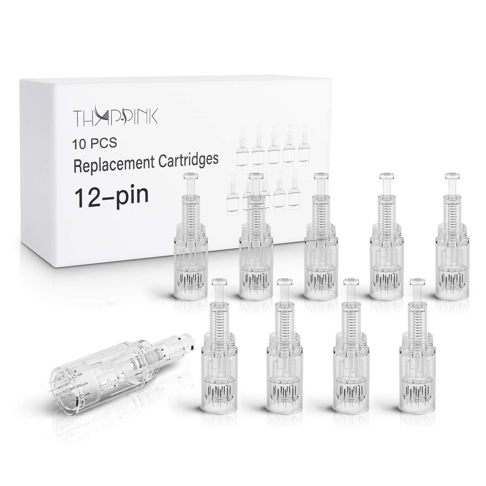 THAPPINK 12 Pins Replacement Cartridges 10Pcs