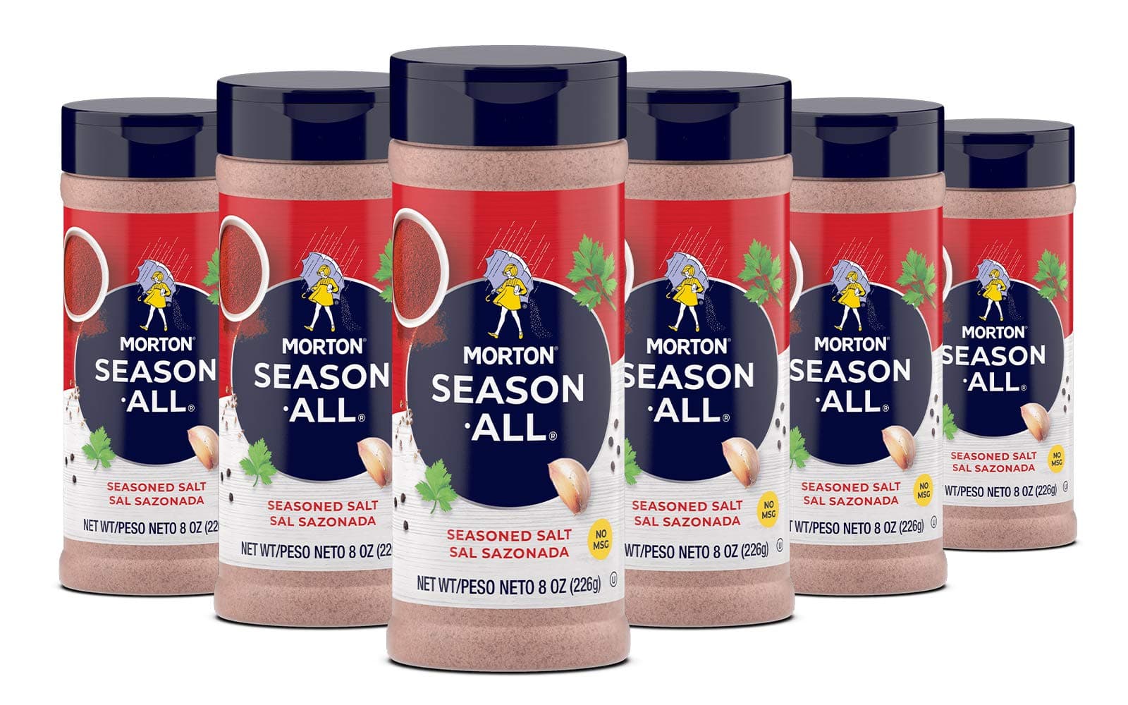 Morton Season-All Seasoned Salt, (8 oz), 6-Pack, Perfect for Cooking, Baking & Seasoning
