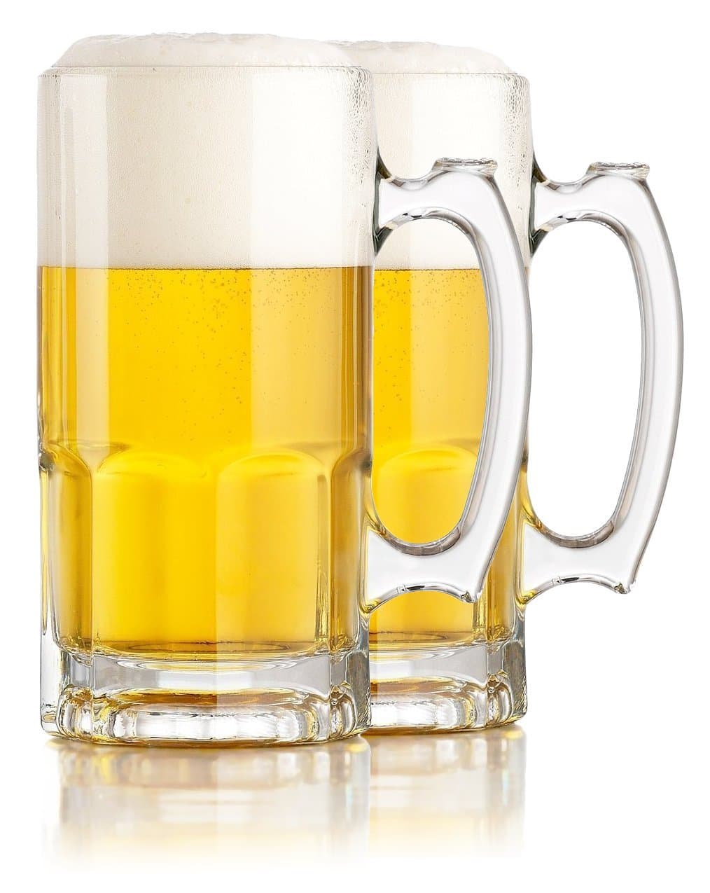 Hikari Design 1L (34oz) German Style Extra Large Super Glass Beer Steins, Set of 2