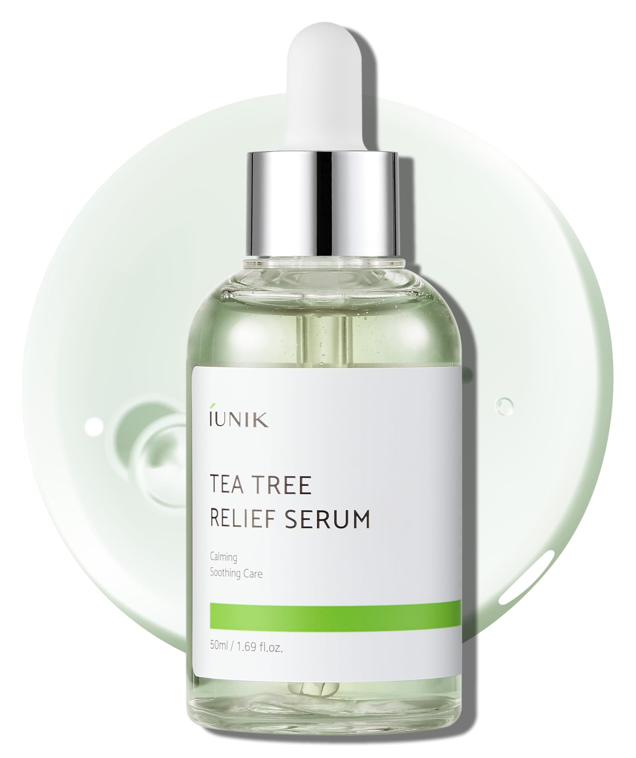 Tea tree Relief Natural Facial Serum 1.71 Fl Oz, Acne Treatment Serum Ampoule Clear Skin – Face Serum for Acne, Breakout, Pimple - Repair Regenerate Skin Cell, Tea Tree 67%, Centella Asi